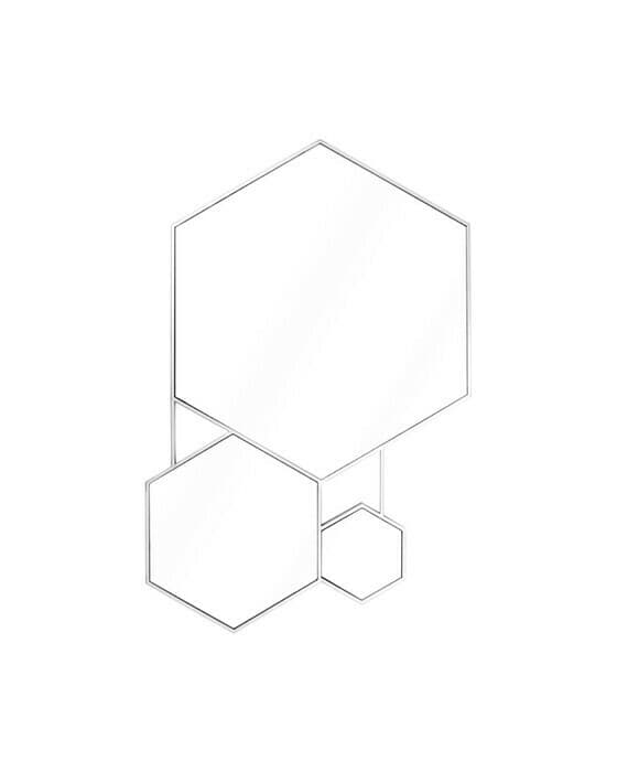 Hexa spegel silver OUTLET