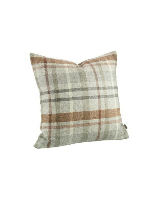Miles plaid kuddfodral grå