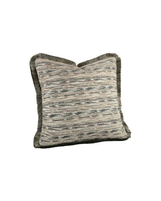 Serena melange kuddfodral fransar oyster