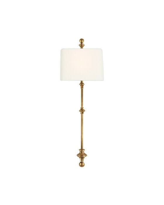 Cawdor Stanchion vägglampa antik mässing