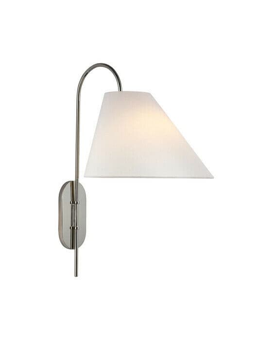 Kinsley vägglampa justerbar nickel