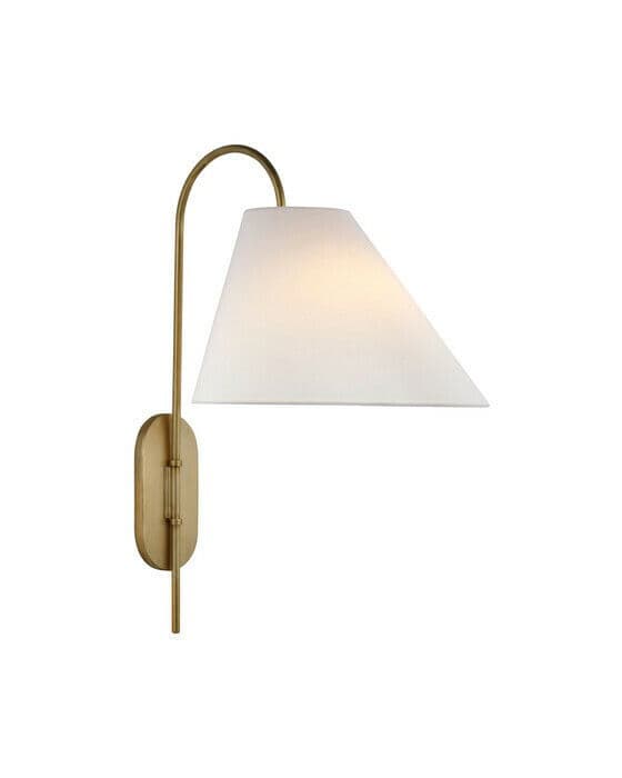 Kinsley vägglampa justerbar mässing