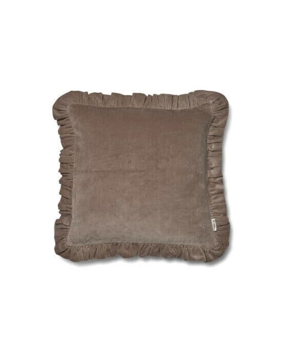Frilled kuddfodral desert taupe