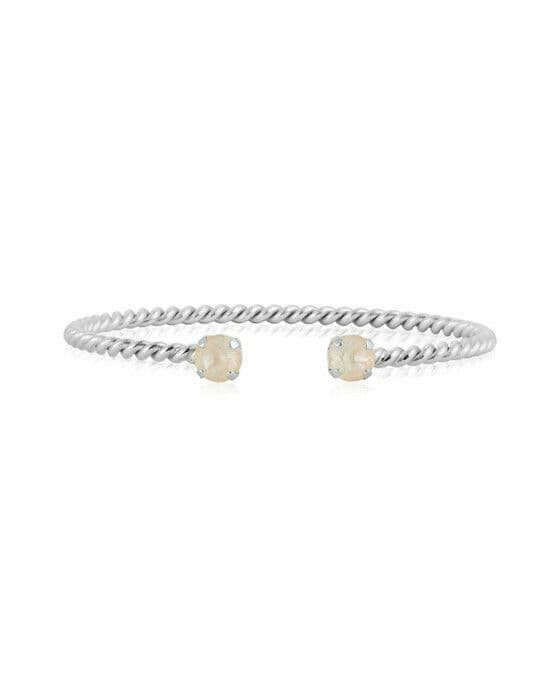 Mini twisted armband rhodium linen ignite