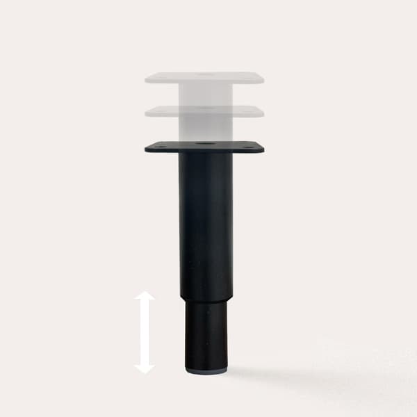 Alvar adjustable leg - Justerbart Stödben I Stål