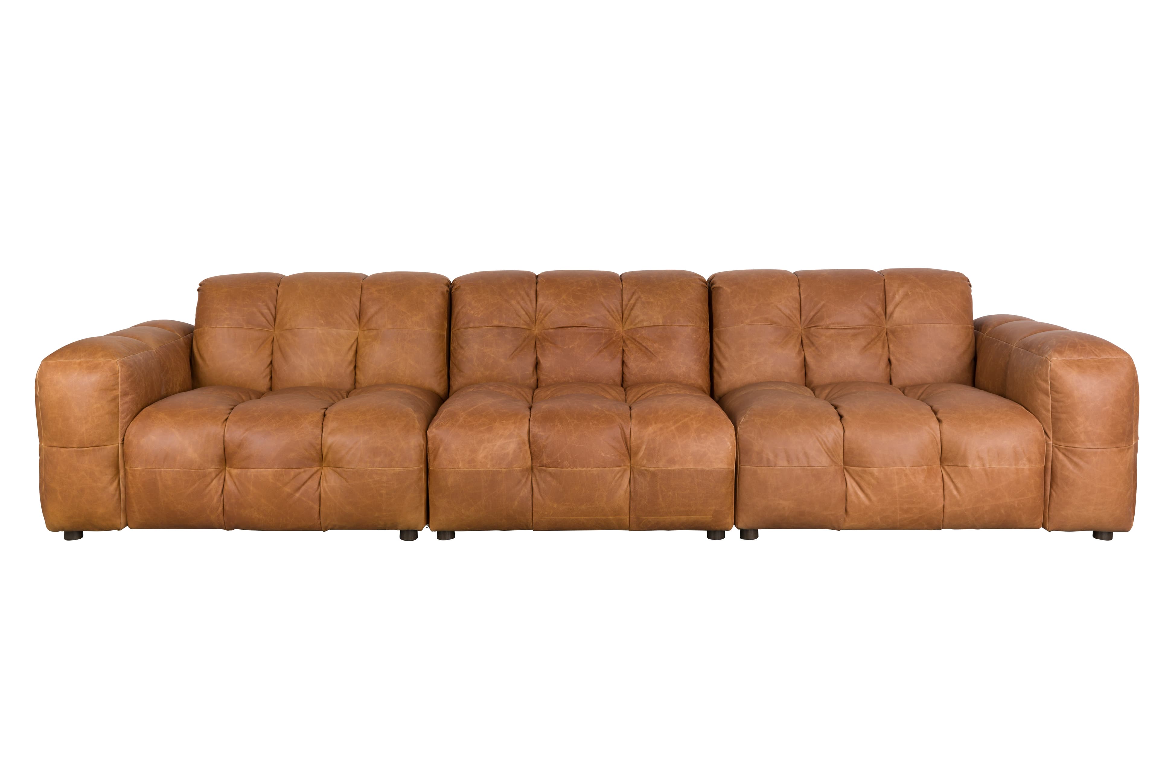 DUTCHBONE Soffa Hackman 4,5-sits Läder Cognac