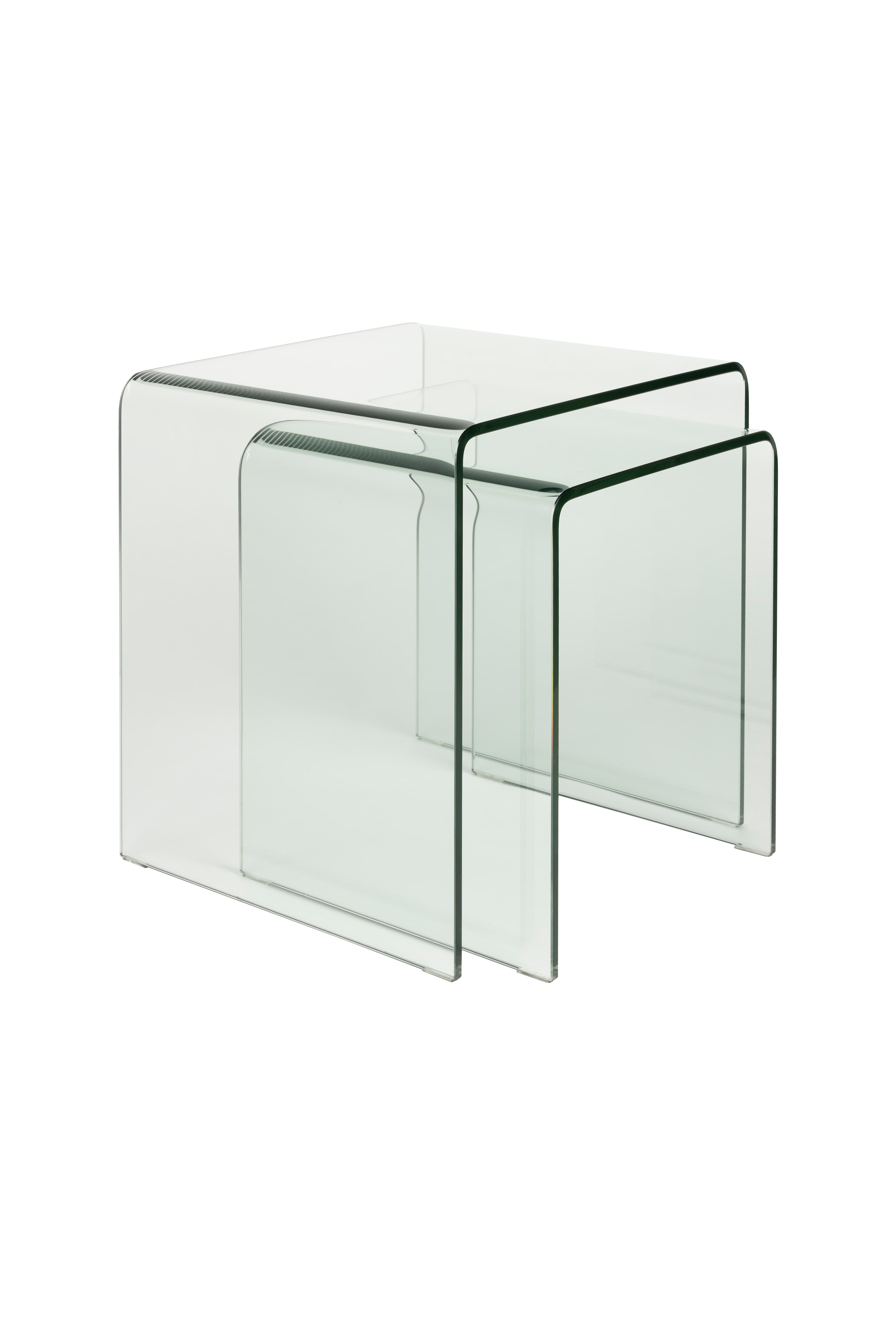 DUTCHBONE Sidobord Vetro Set om 2 Transparent
