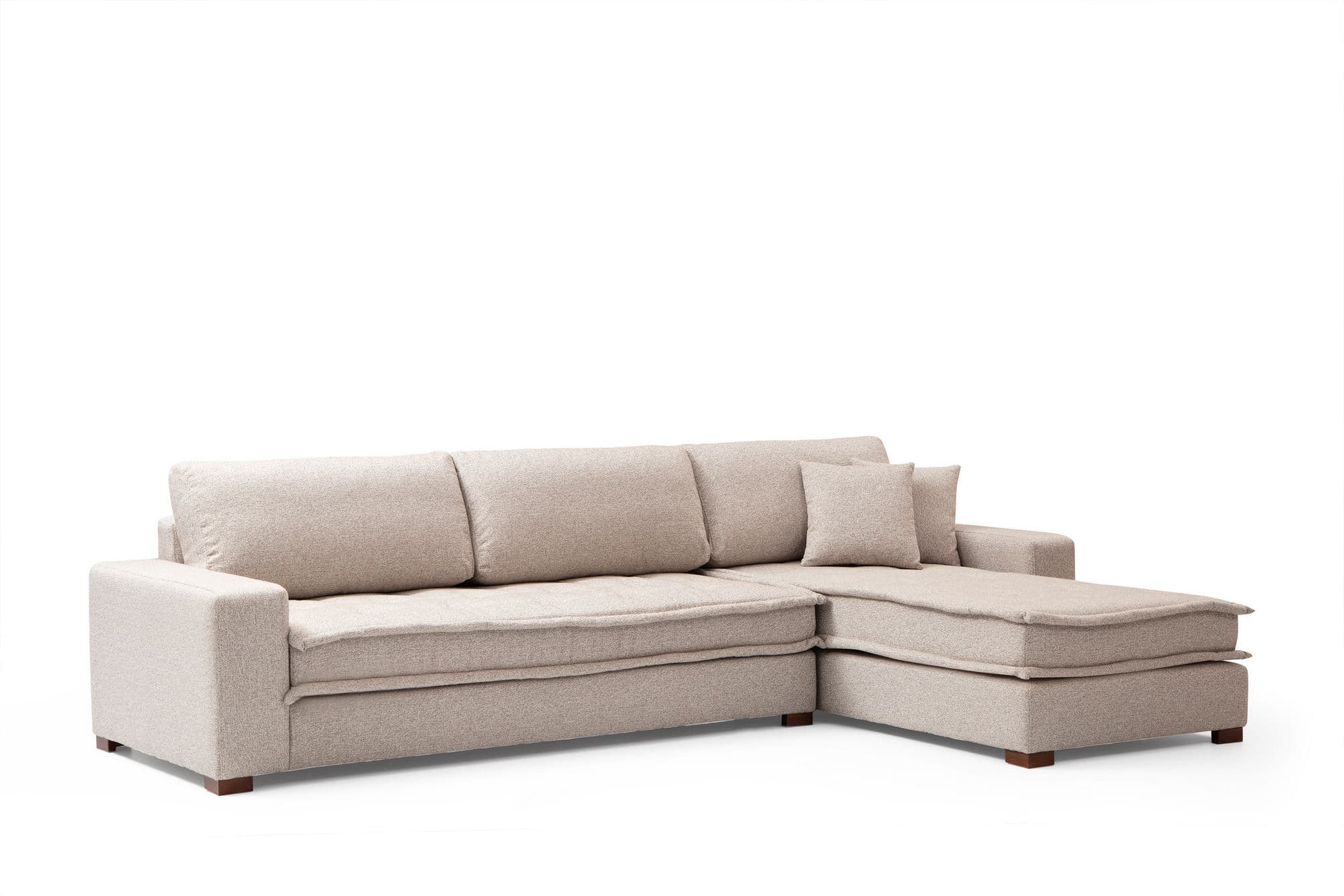 NORDVäRK Lena Corner (L3-CHL) - Sandbeige hörnsoffa