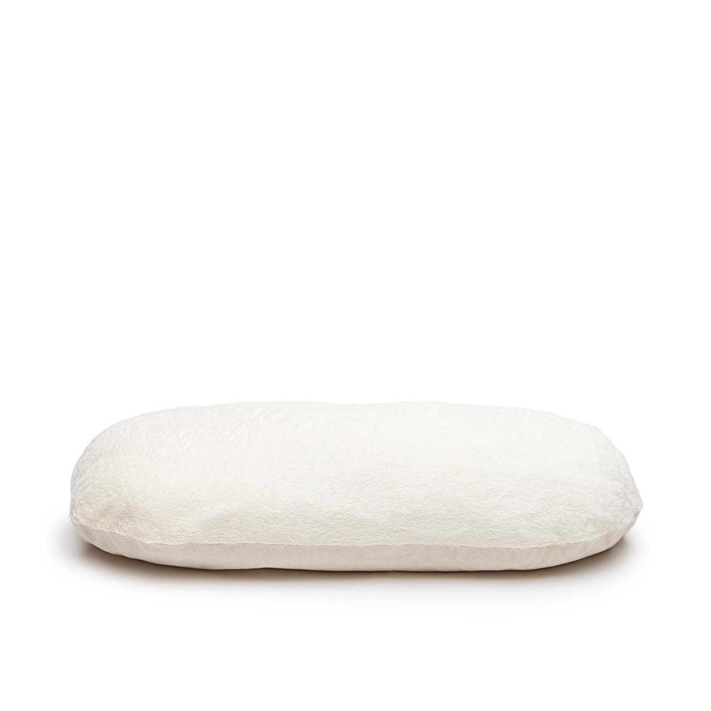 KAVE HOME Codie husdjurskudde, oval - vit päls bomull/polyester (80x50)