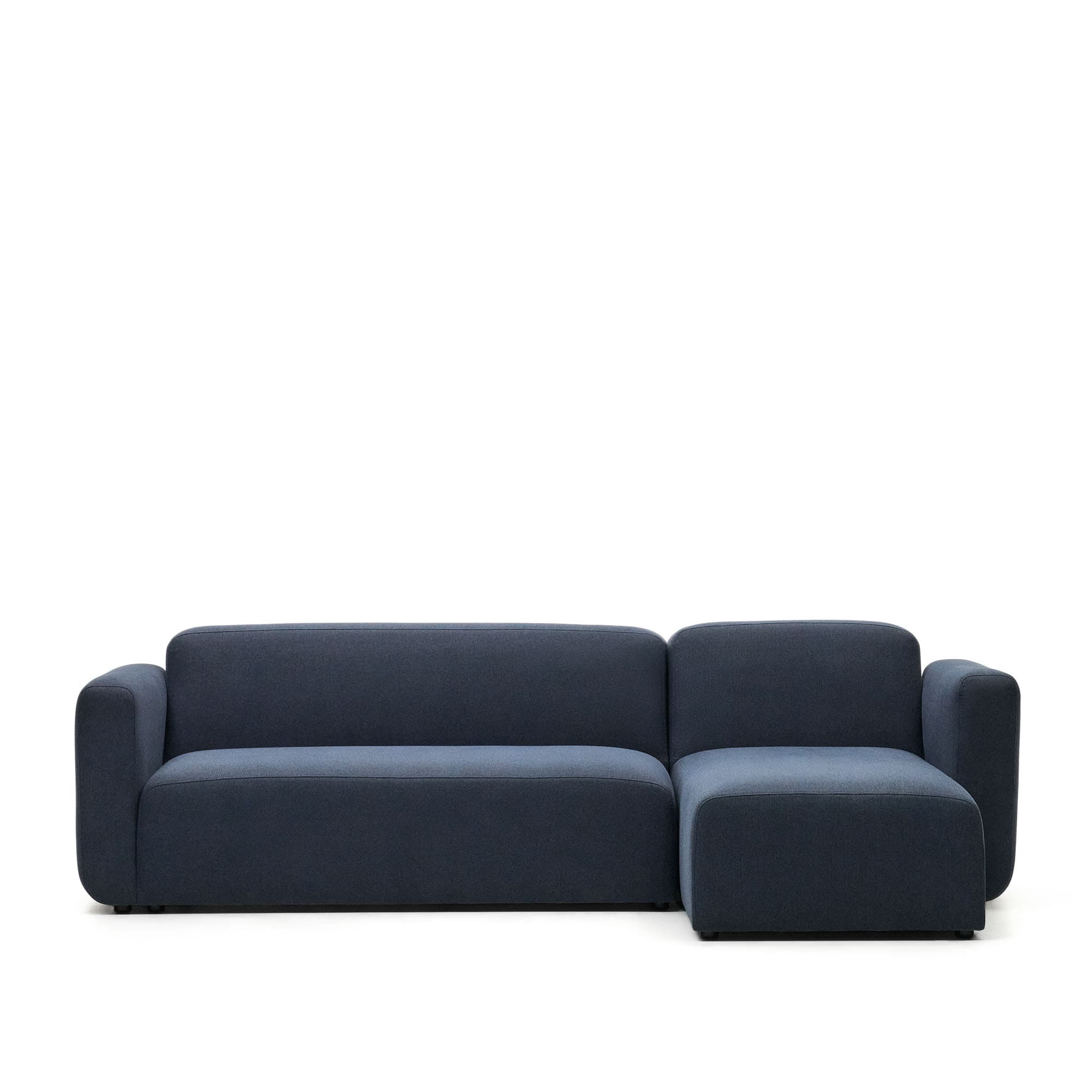 KAVE HOME Neom 3-personers modulsoffa, höger/vänster schäslong i blått, 263 cm