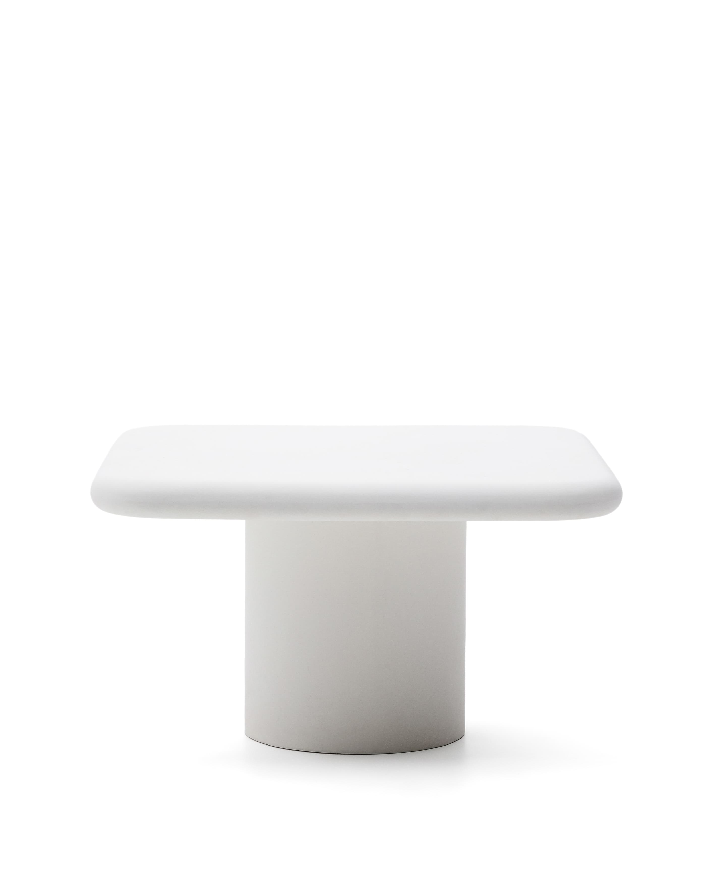 KAVE HOME Addaia bord i vitt cement 135 x 135 cm