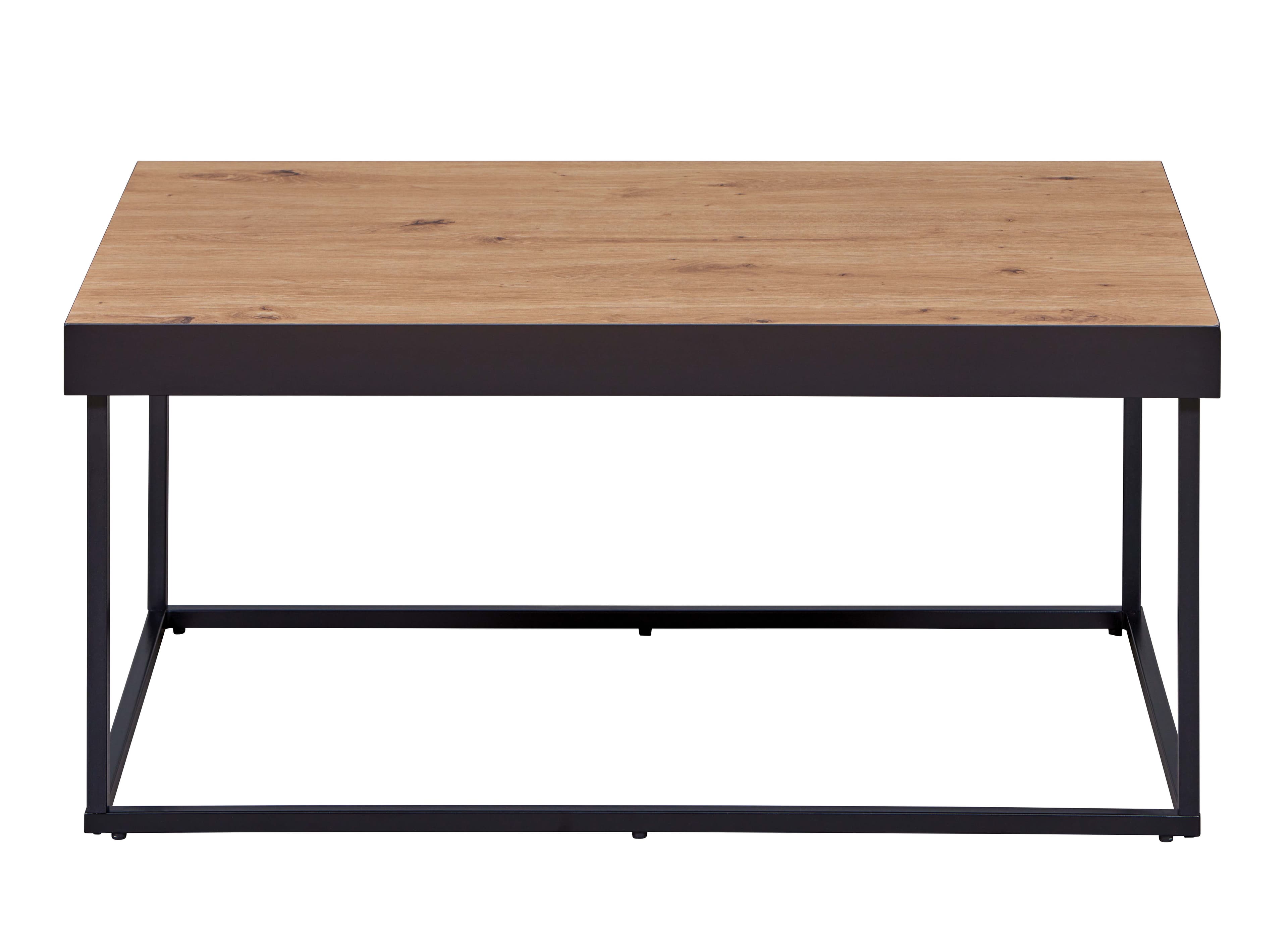 NORDIC LIVING COLLECTION Inter Link soffbord Passione Artisan ekbetsad med svart metallram