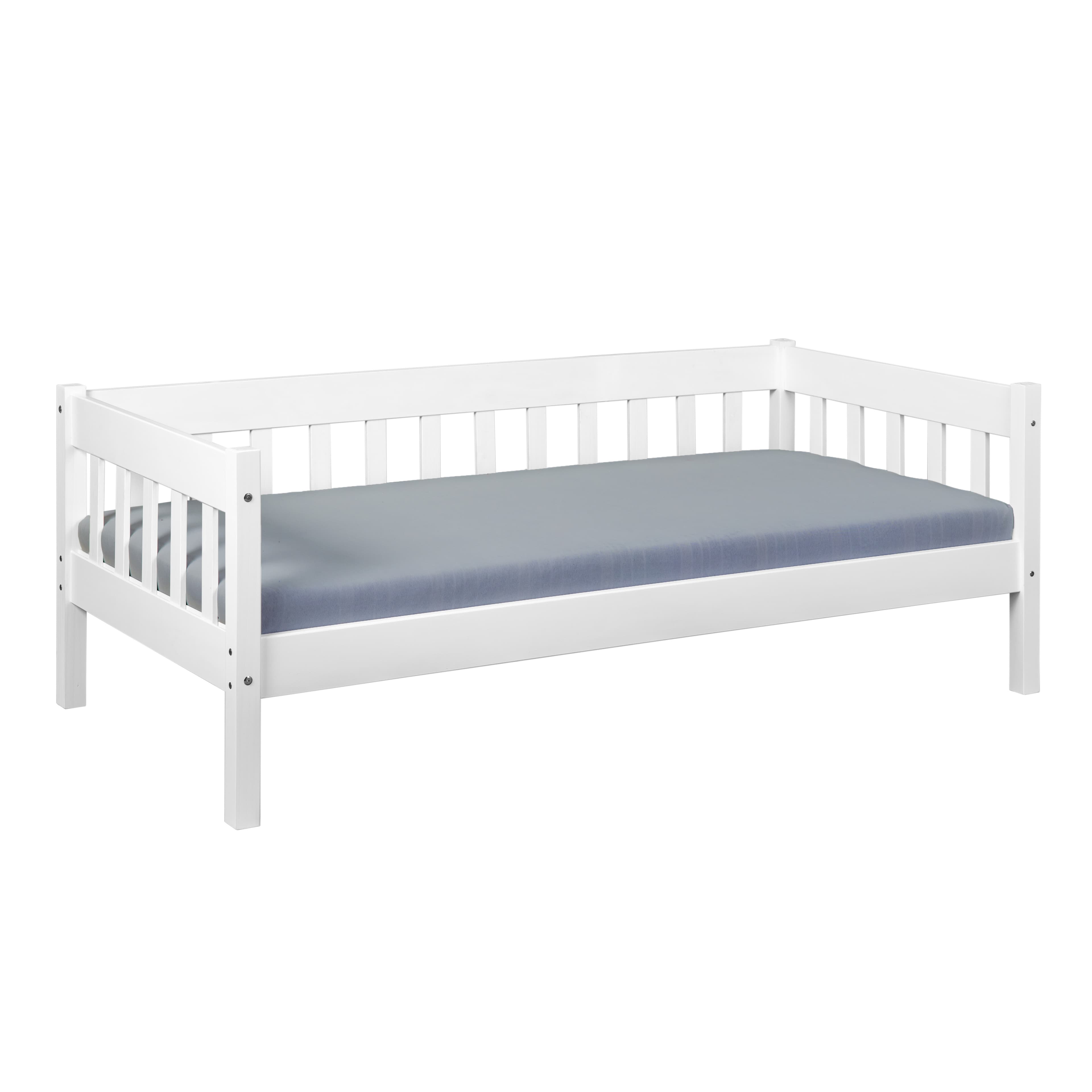 NORDIC LIVING COLLECTION Sintro bäddsoffa 90 x 200 i vitt med massiv träbotten