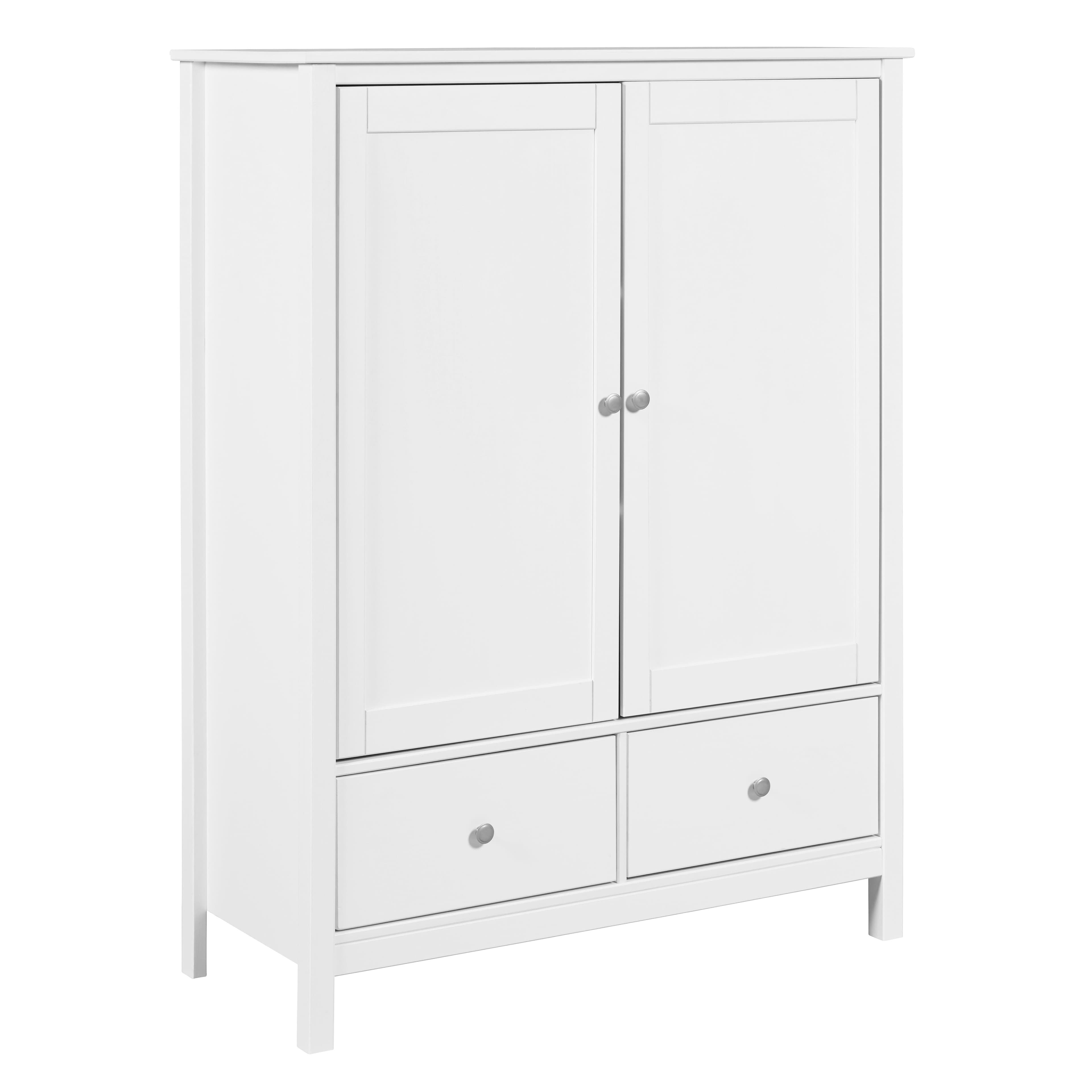NORDIC LIVING COLLECTION Byrå i massiv furu med 2 lådor och 2 dörrar, vitlackerad, totalmått 107 x 45 x 140 cm.