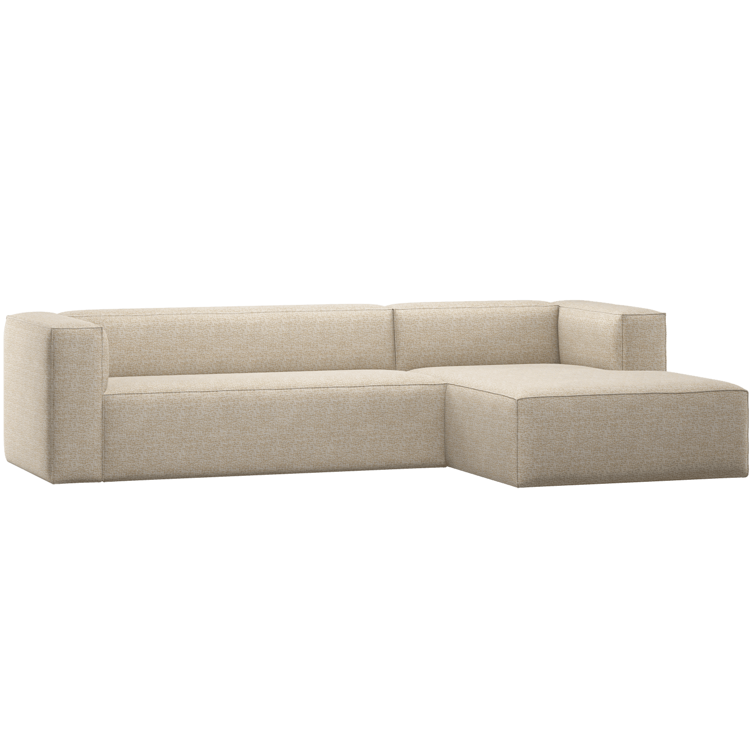 WOOOD Bean hörnsoffa höger beige melerad