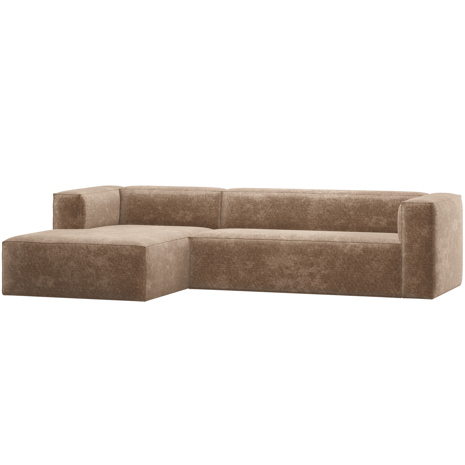 WOOOD Bean hörnsoffa vänster, chenillevelour, taupe