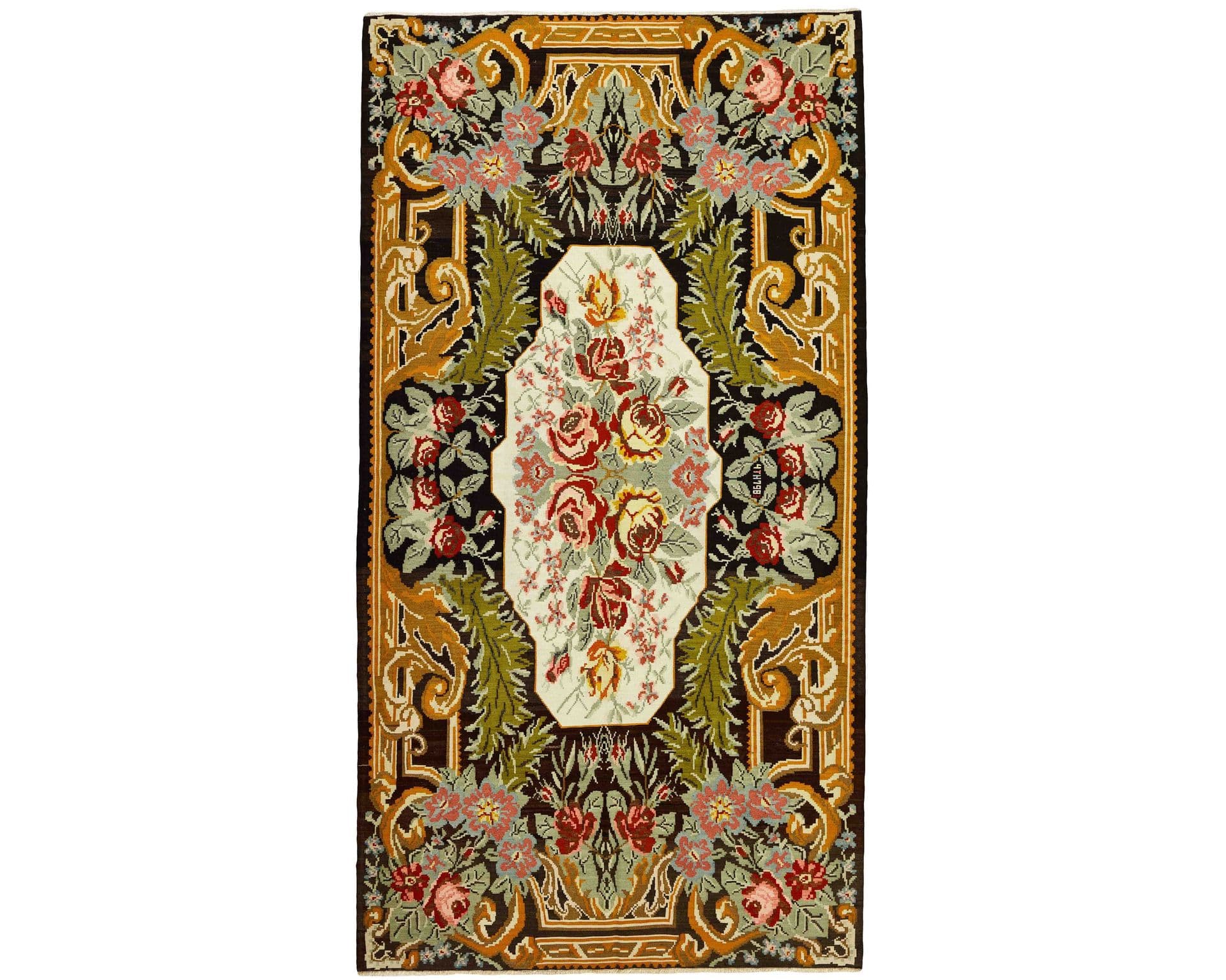 Rose Kelim orientalisk matta 194 x 366 cm