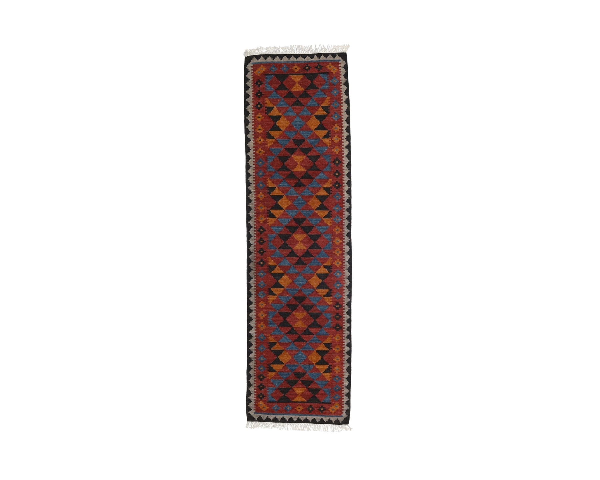 Rugvista Kelim Isparta matta 80 x 300 cm blå / röd