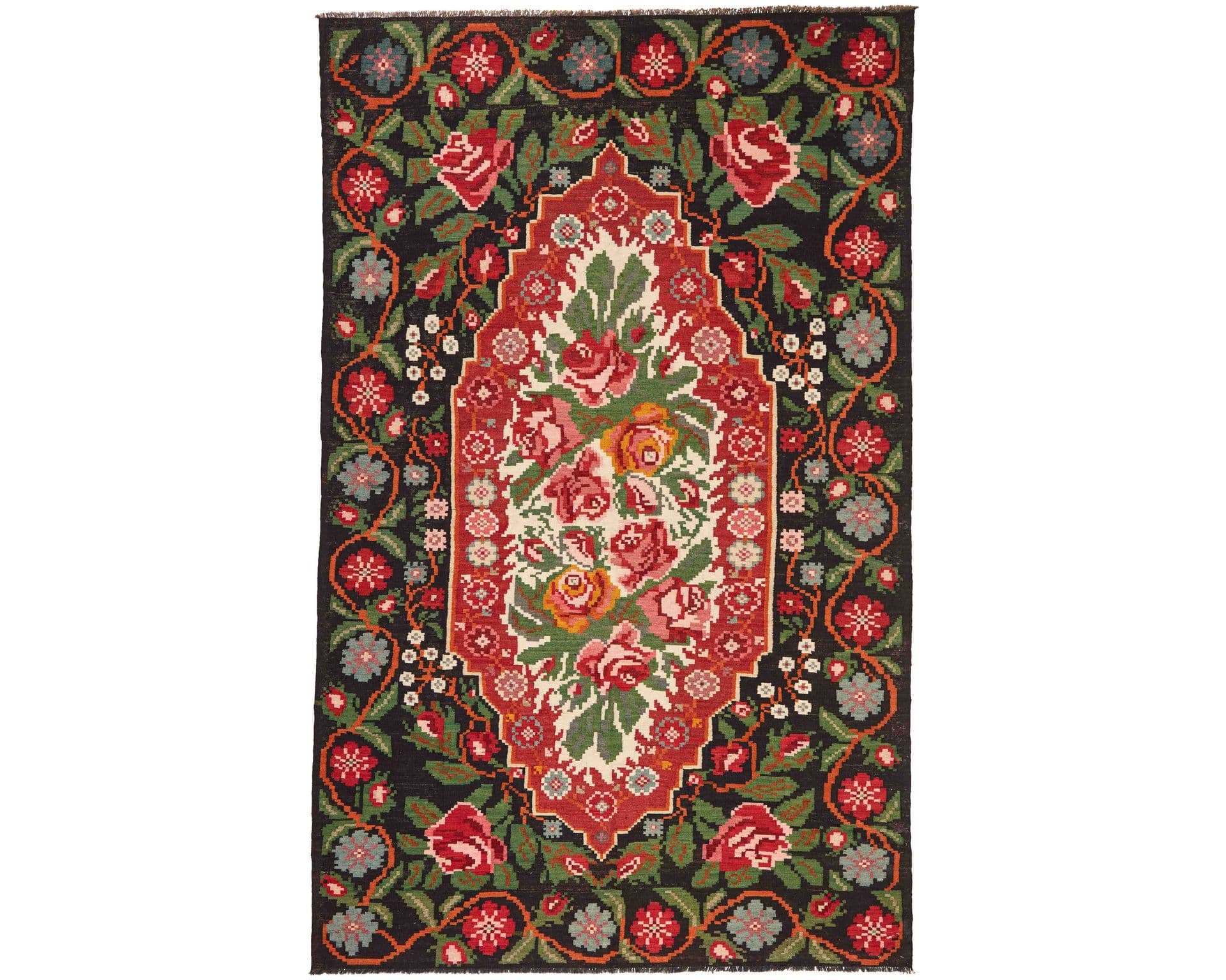 Rose Kelim orientalisk matta 203 x 326 cm