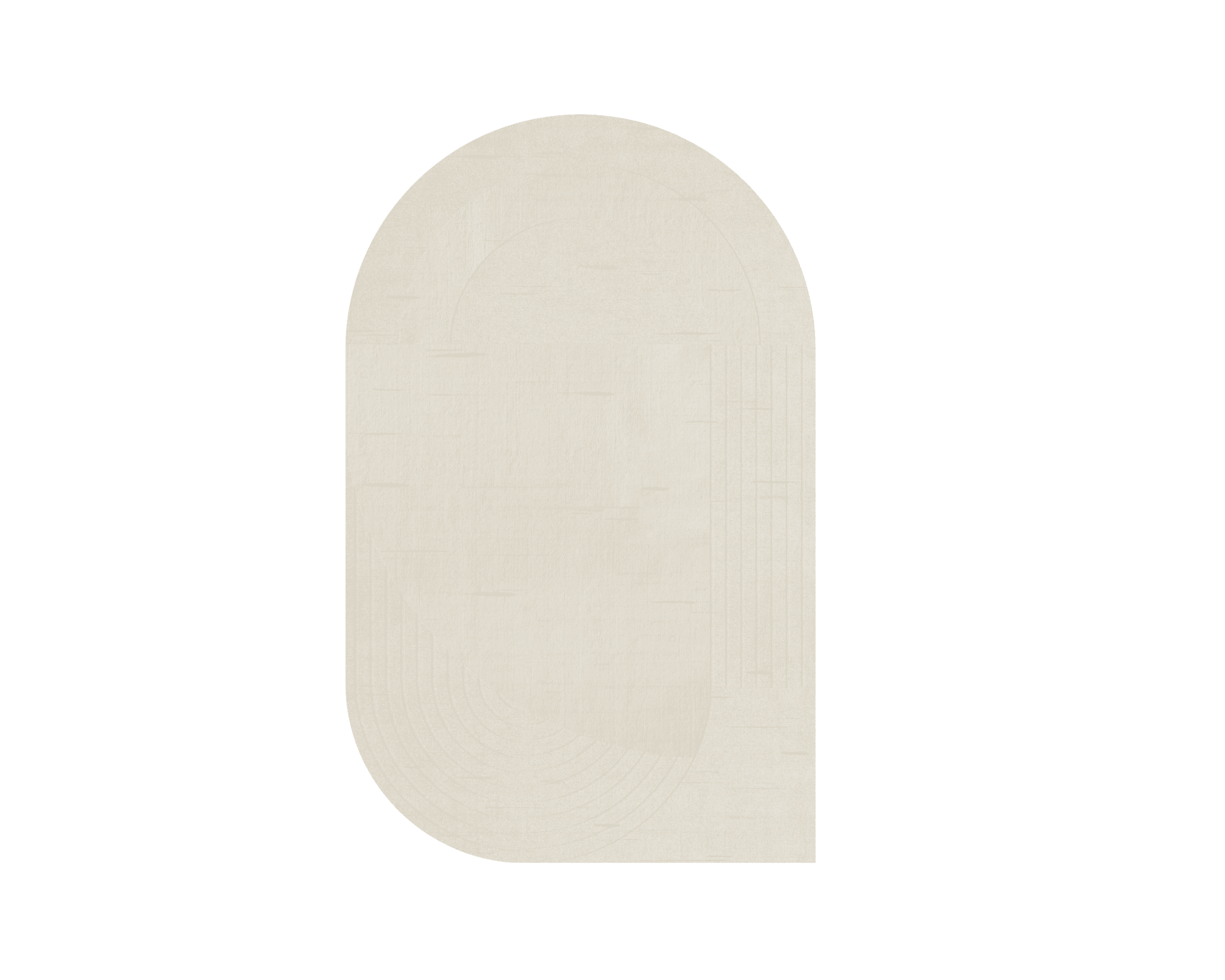 Layered Circular ullmatta 220 x 350 cm Bone White
