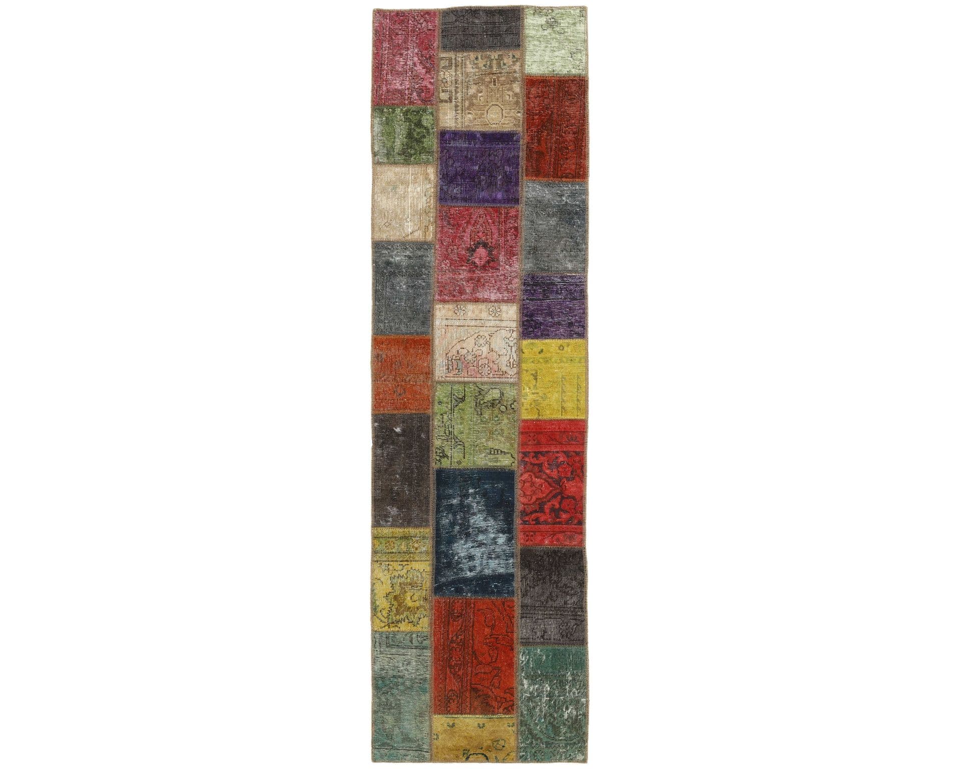 Vintage Patchwork orientalisk matta 74 x 257 cm