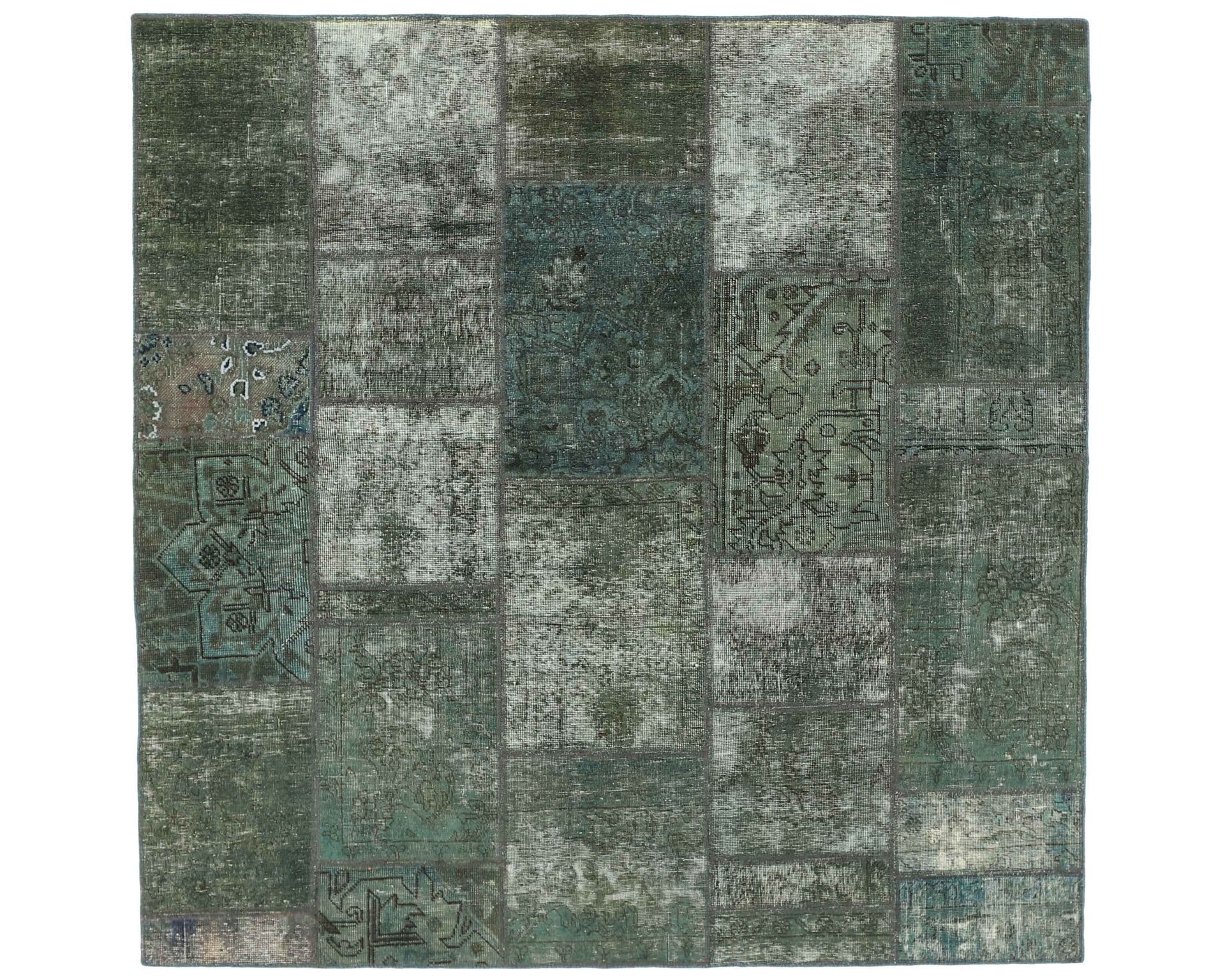 Vintage Patchwork orientalisk matta 201 x 201 cm