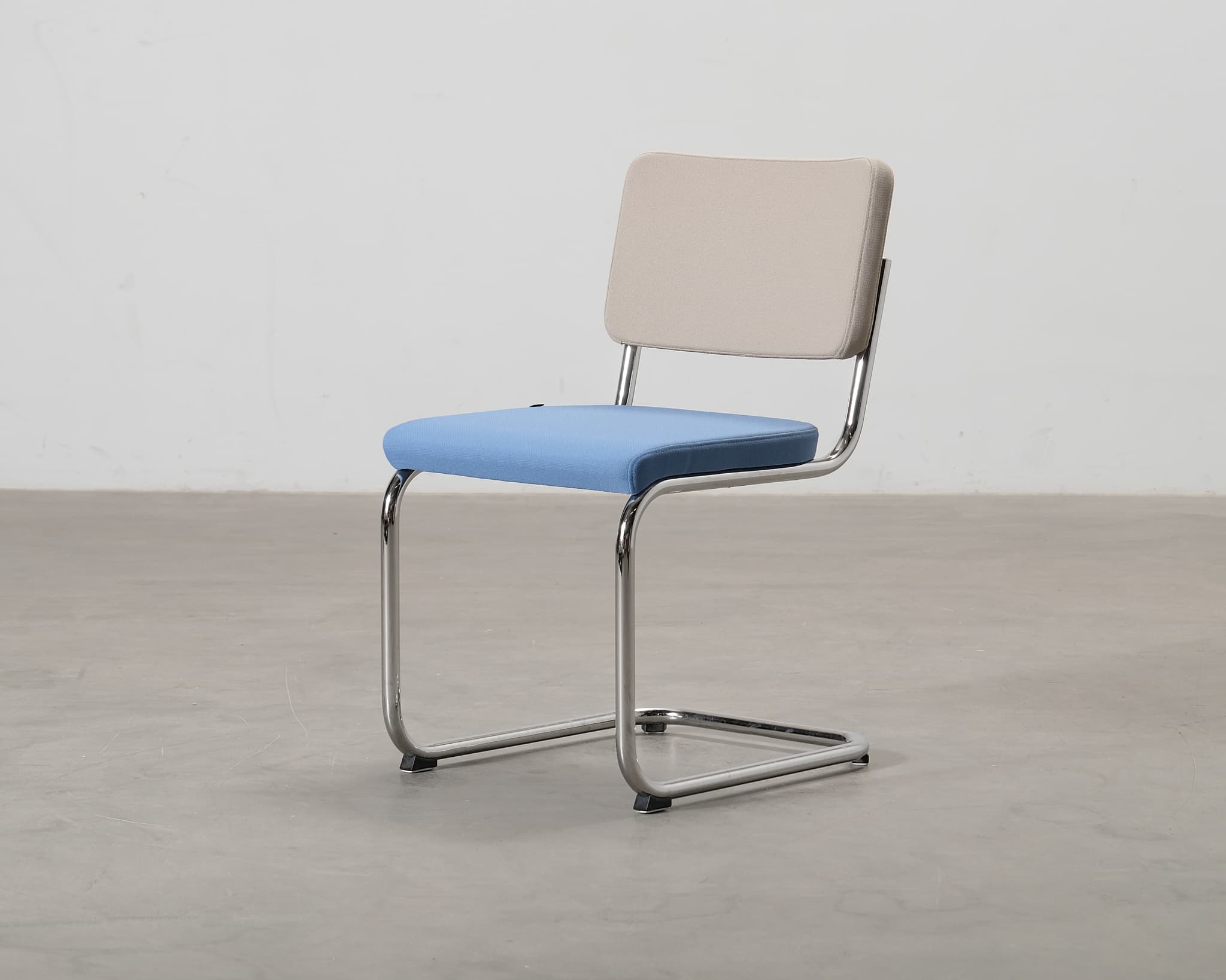 Thonet S 43 stol blå / beige