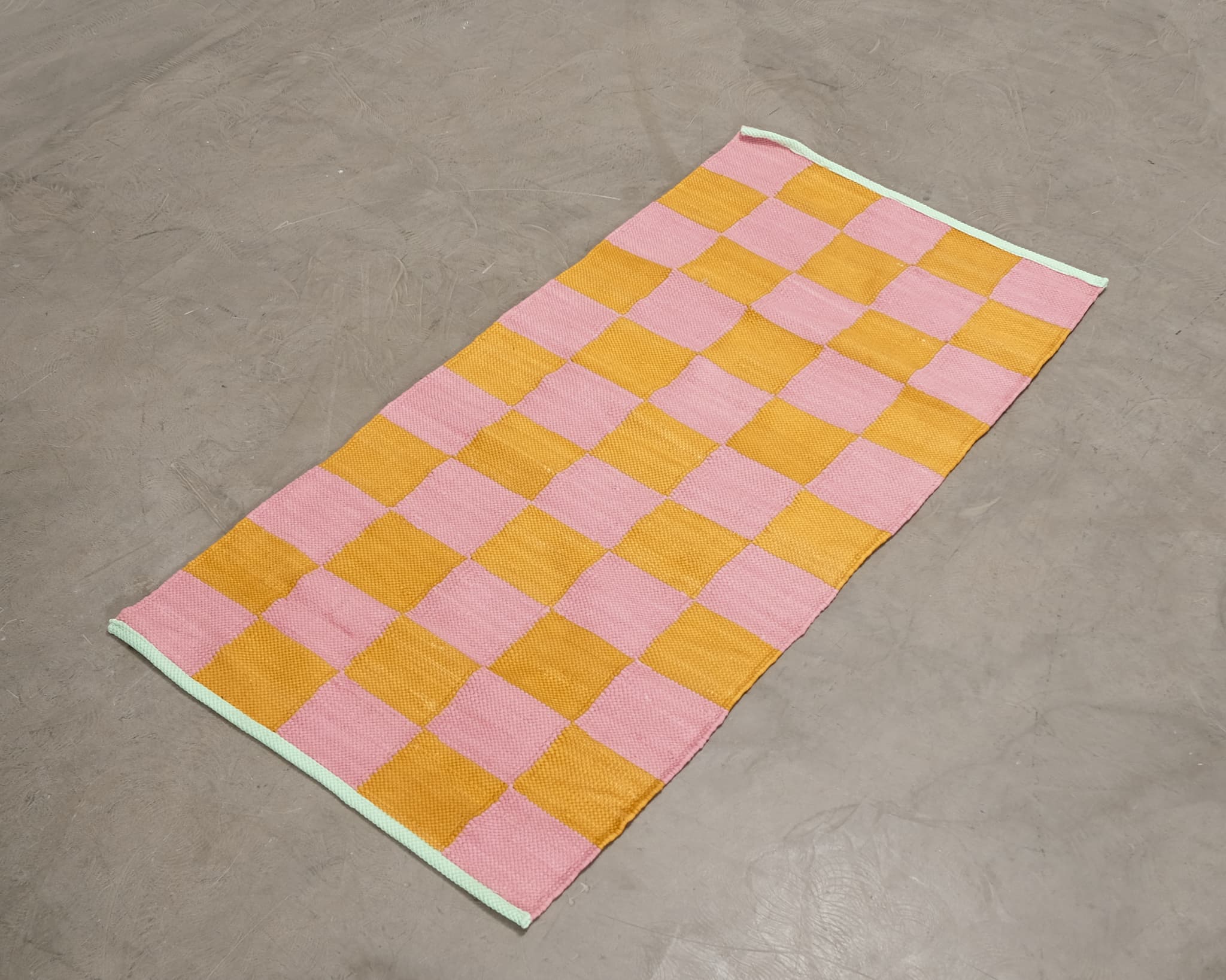 Rugvista Tommy gångmatta 75 x 160 cm orange / rosa