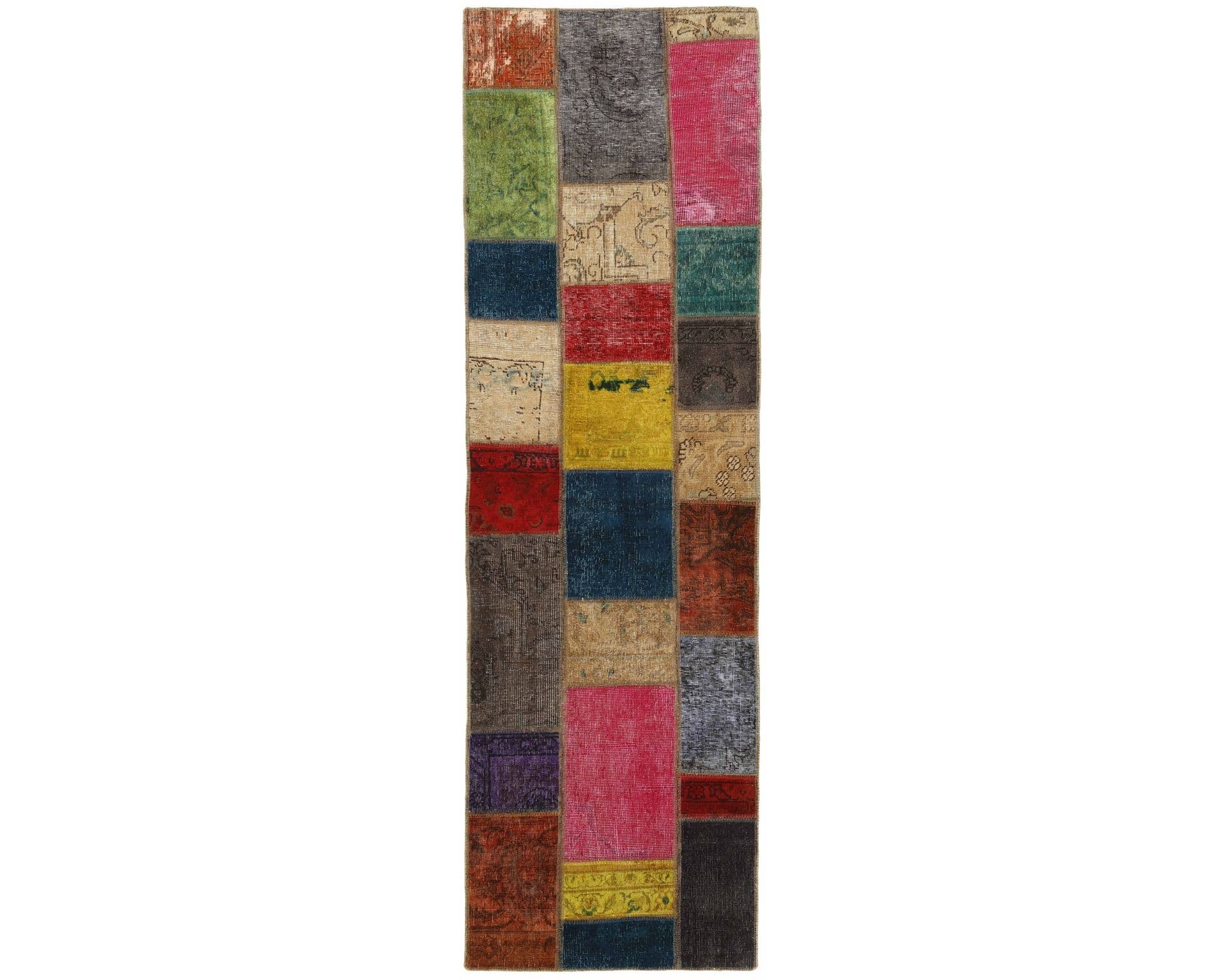 Vintage Patchwork orientalisk matta 75 x 253 cm