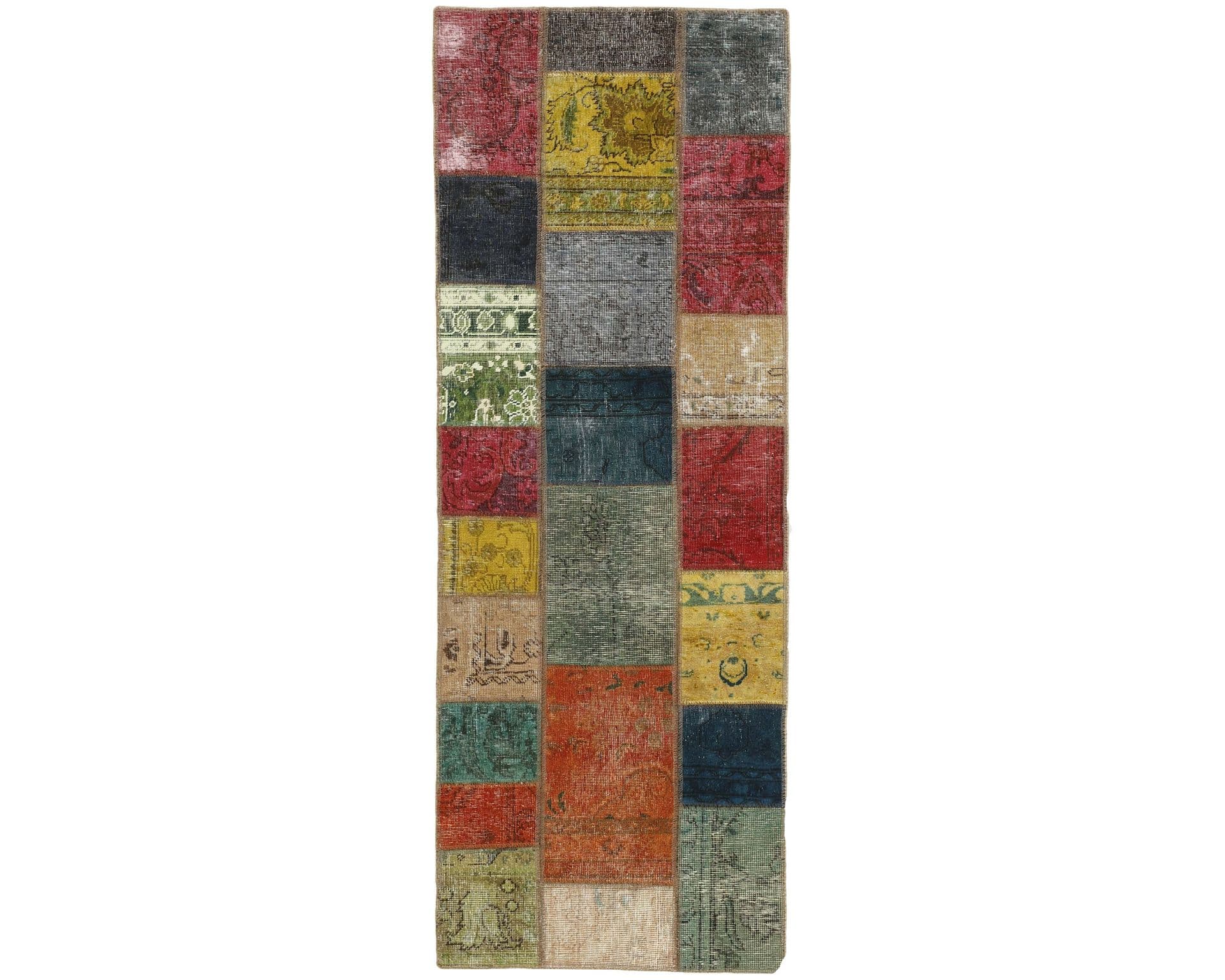 Vintage Patchwork orientalisk matta 75 x 207 cm
