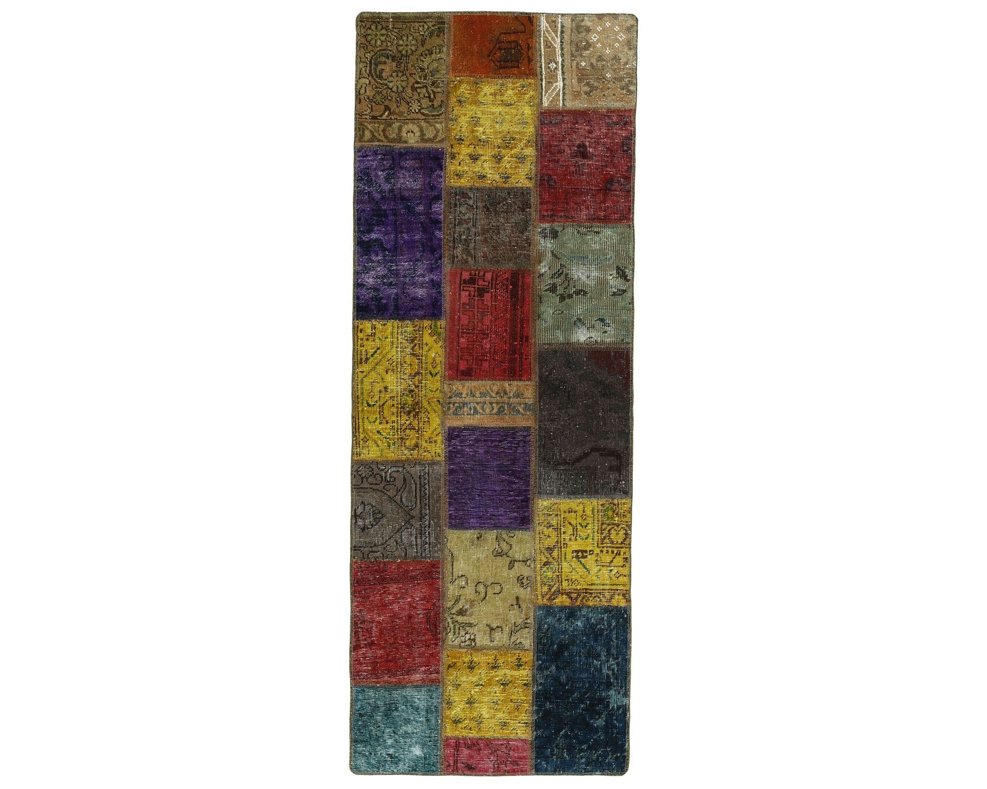 Vintage Patchwork orientalisk matta 76 x 207 cm