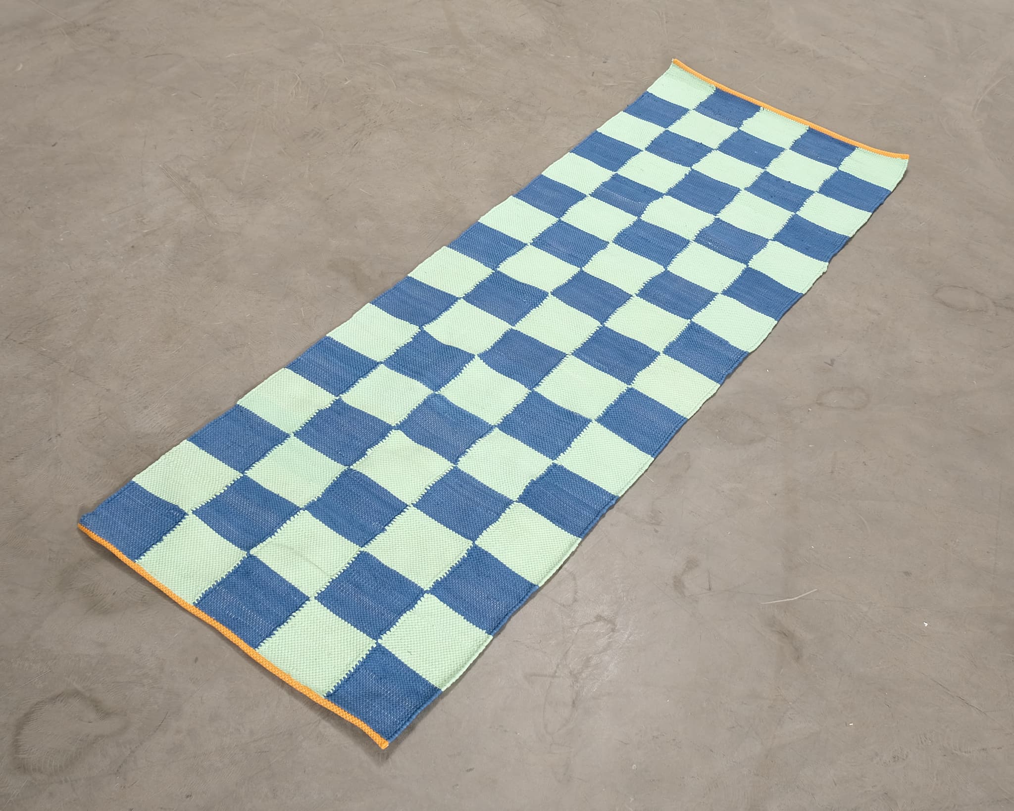 Rugvista Tommy gångmatta 75 x 240 cm blå / grön