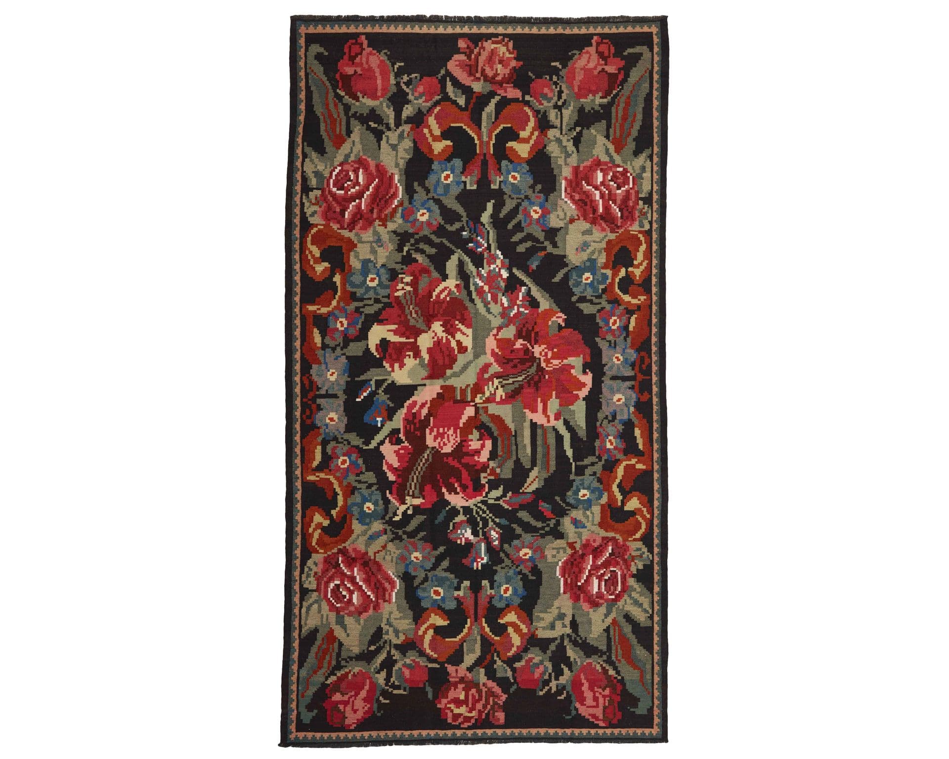 Rose Kelim orientalisk matta 191 x 360 cm