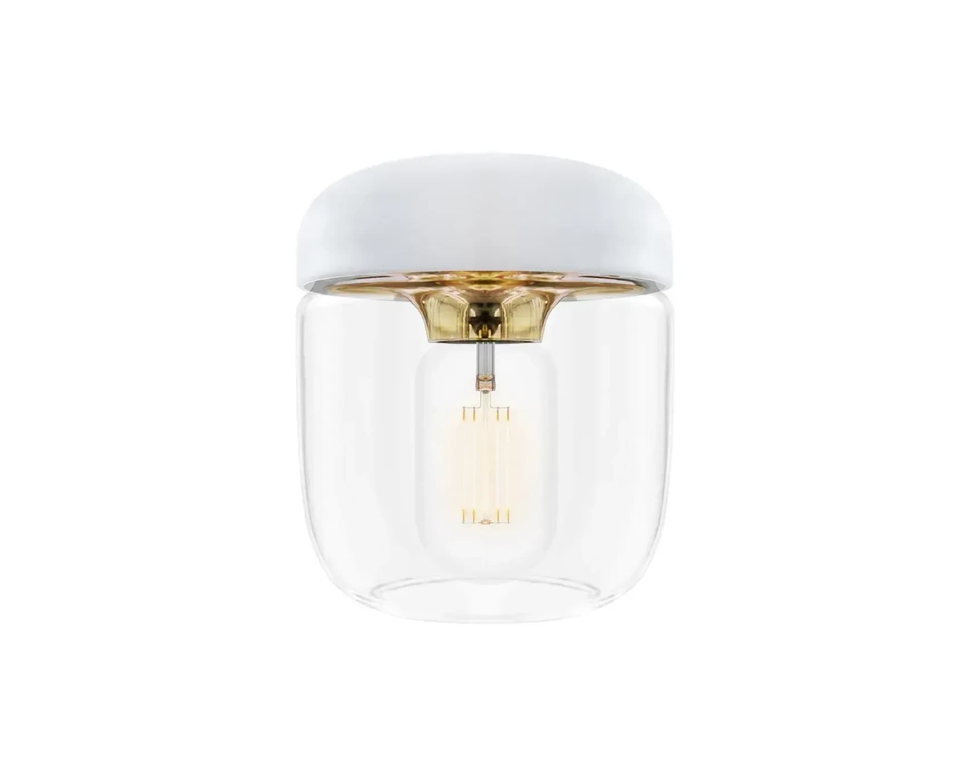Umage Acorn lampskärm vit / polerad mässing