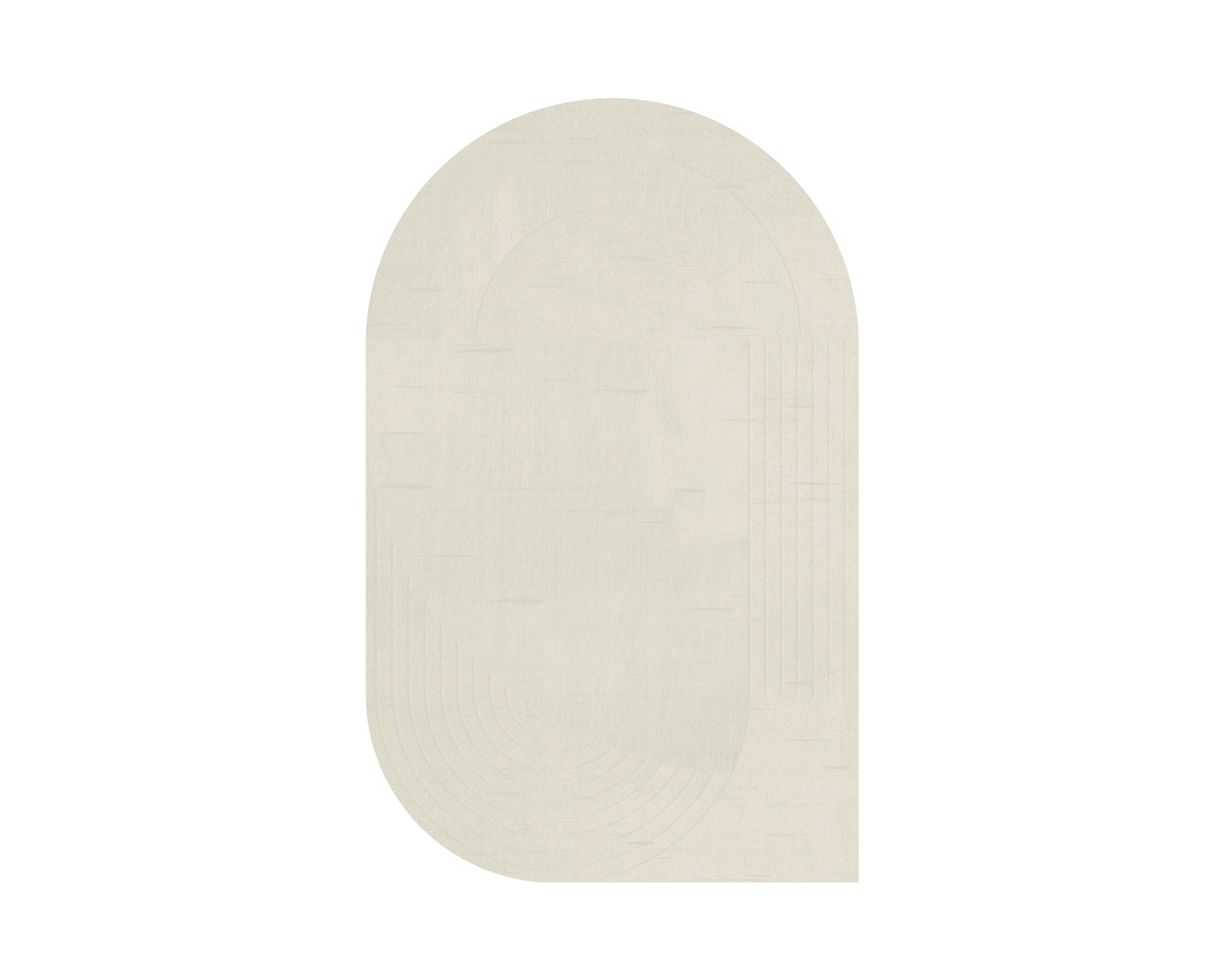 Layered Circular ullmatta 180 x 270 cm Bone White