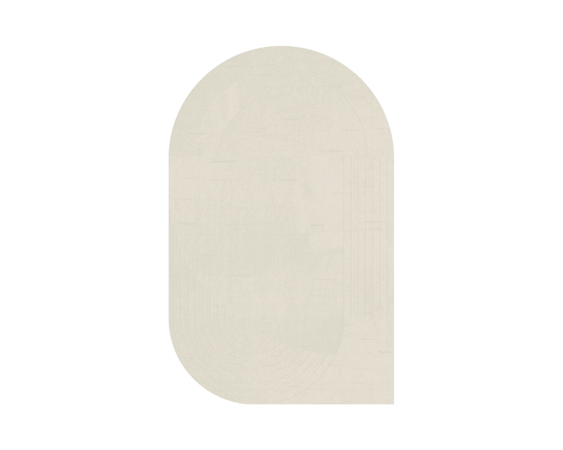 Layered Circular ullmatta 180 x 270 cm Bone White