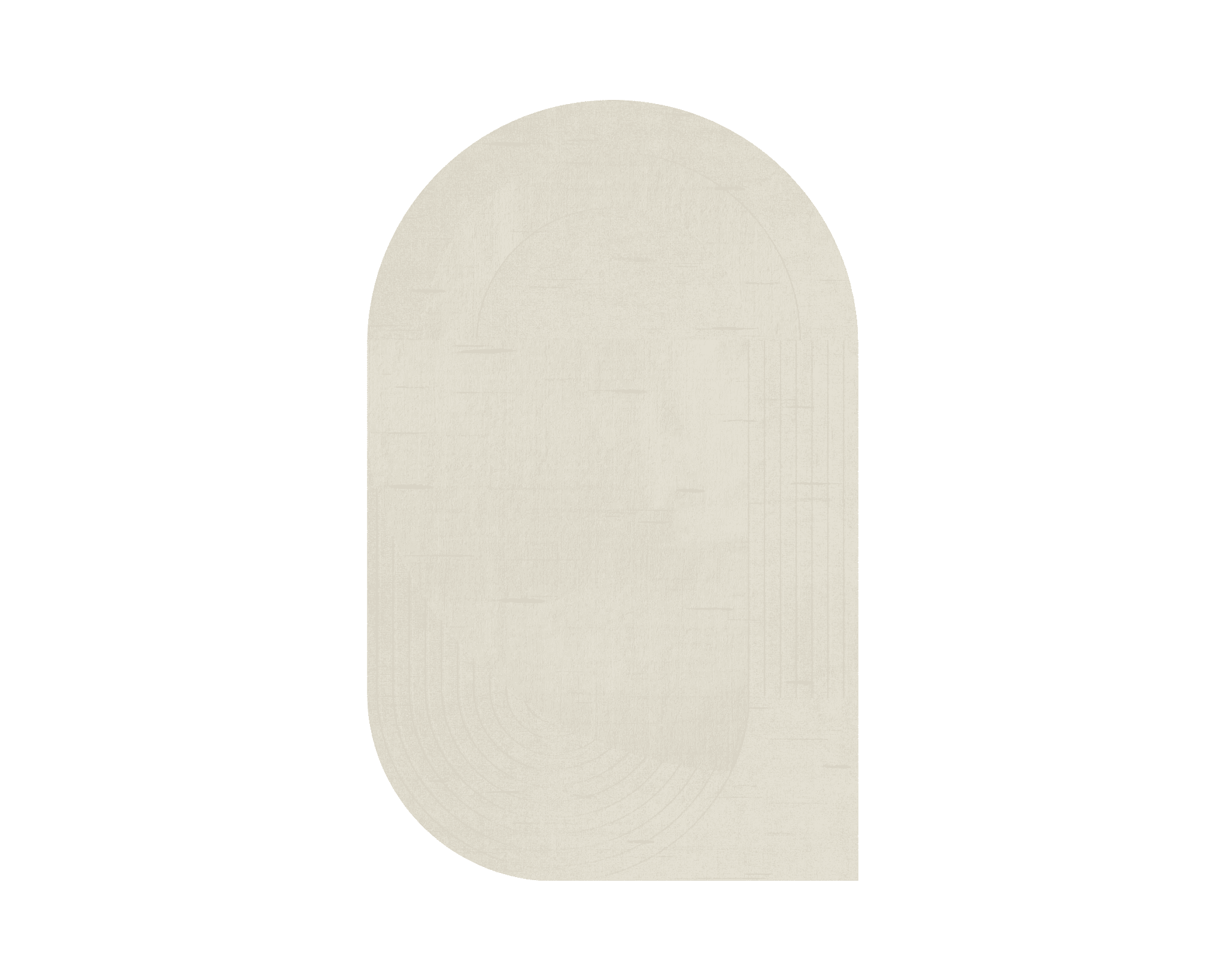 Layered Circular ullmatta 180 x 270 cm Bone White