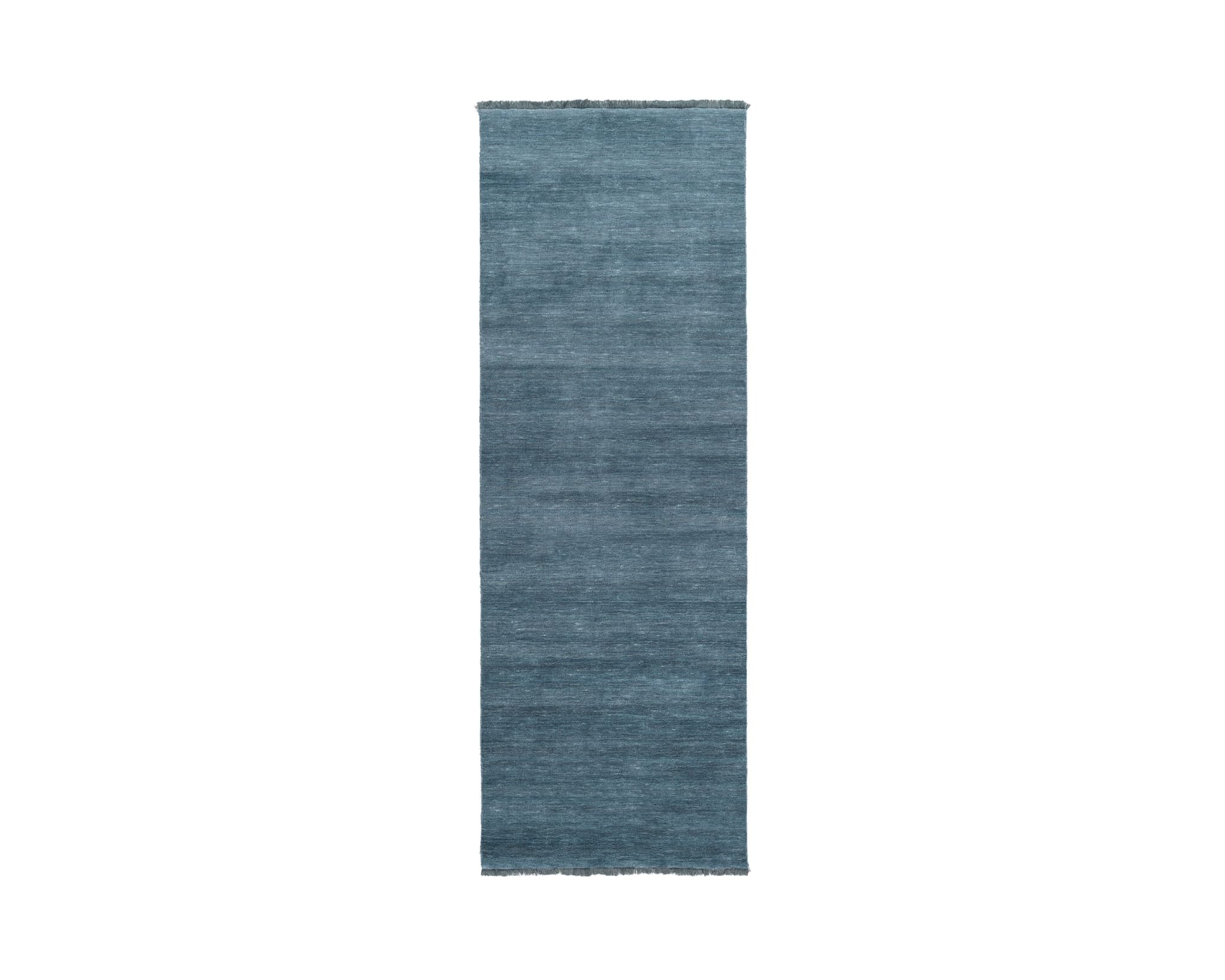 Rugvista Premium Handloom Fringes ullmatta 80 x 200 cm blå