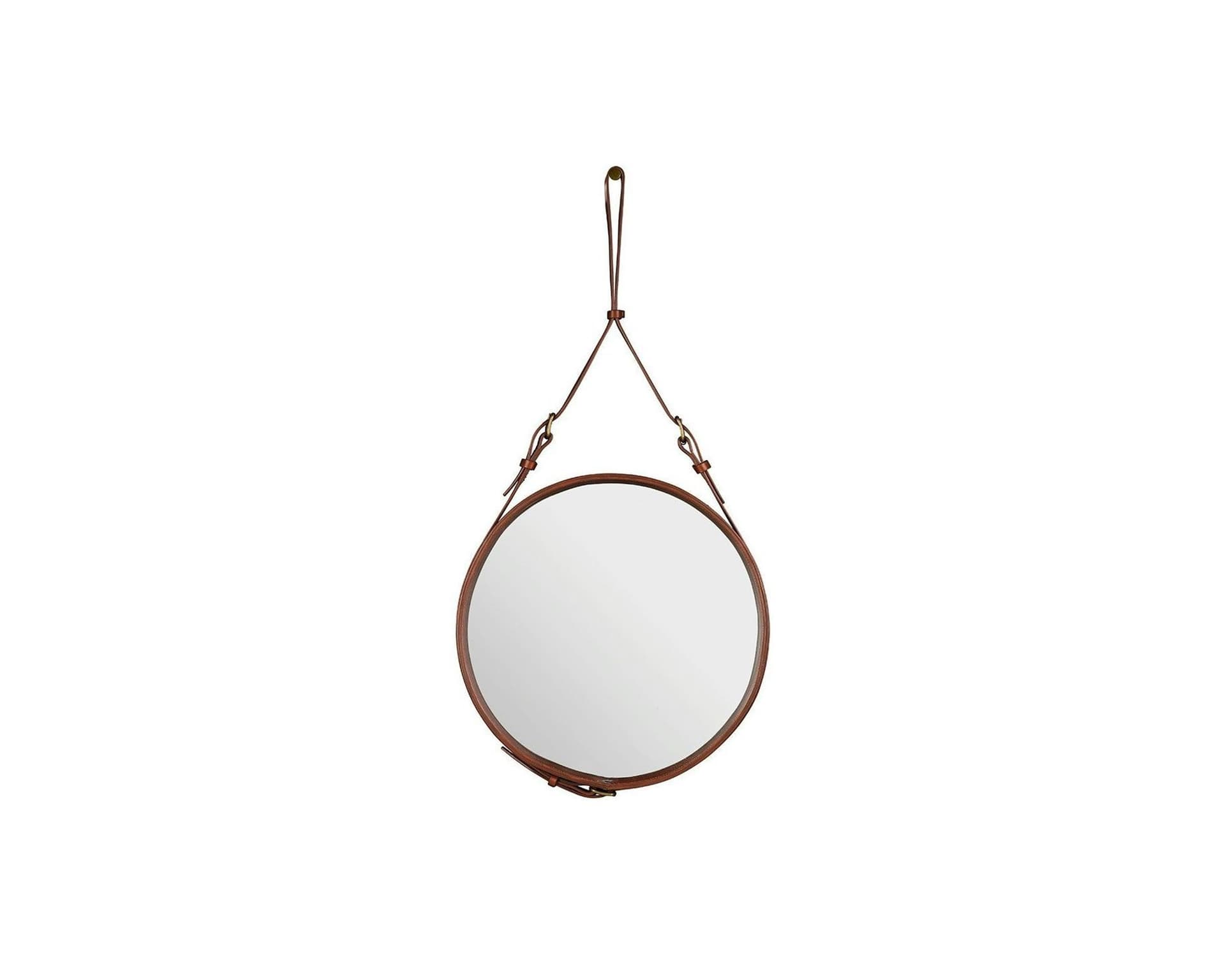 Gubi Adnet väggspegel ø 45 cm brun