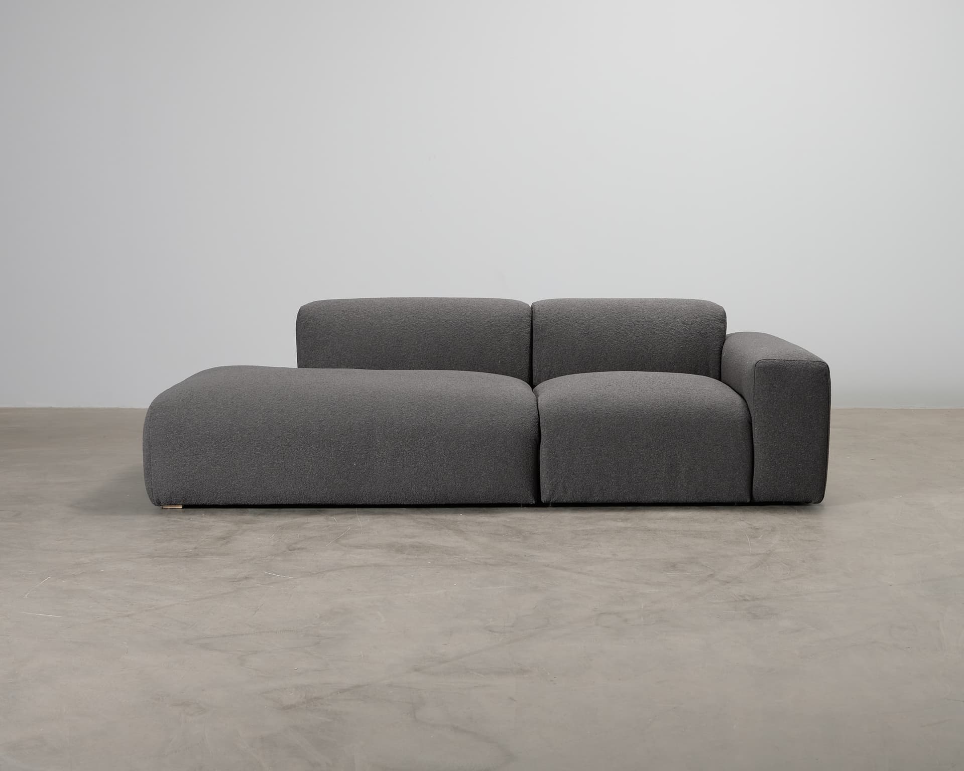 ikimakee Kamu 3-sits soffa med öppet avslut grå