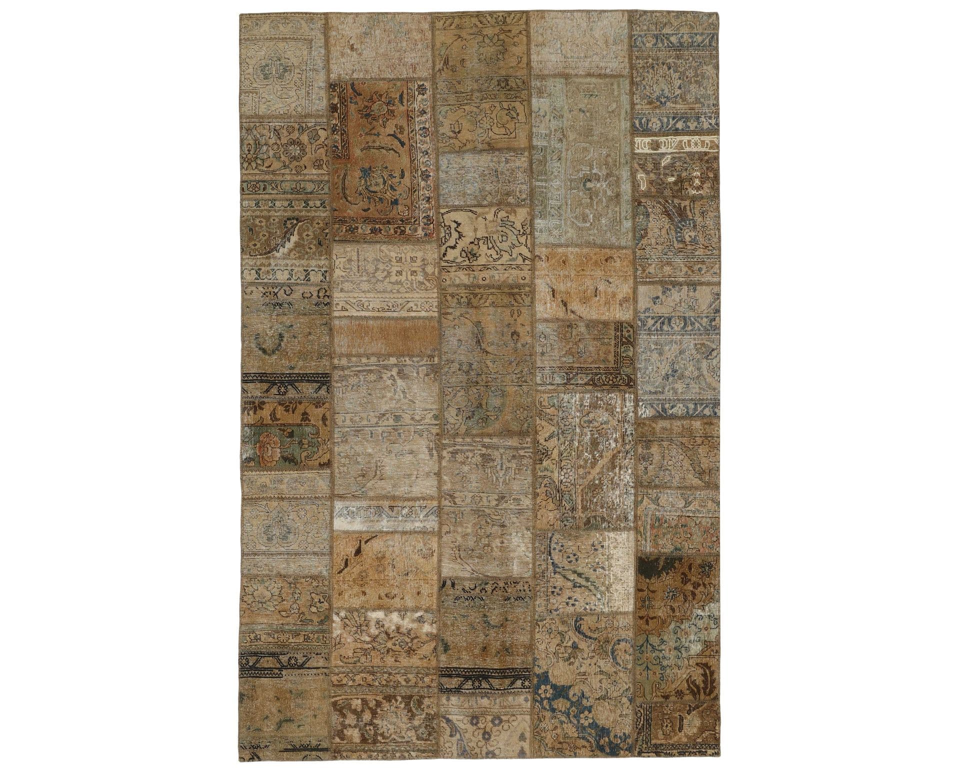 Vintage Patchwork orientalisk matta 199 x 312 cm
