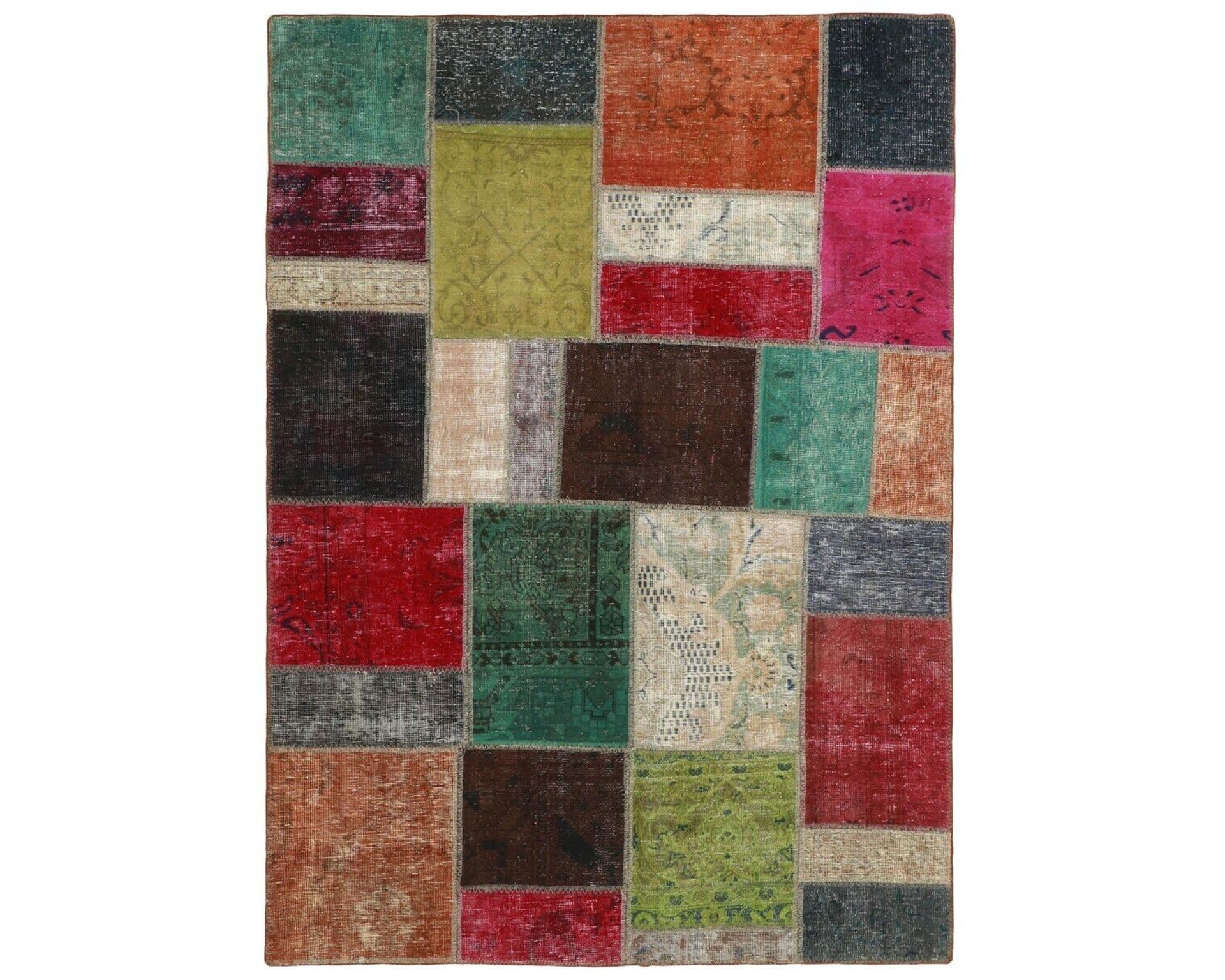 Vintage Patchwork orientalisk matta 141 x 198 cm