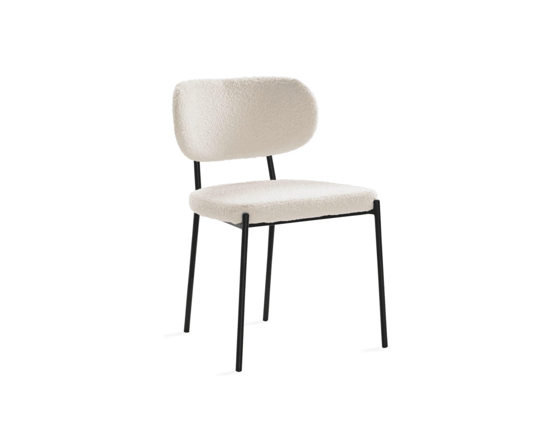 Gemmiano matstol teddy vit, set om 2
