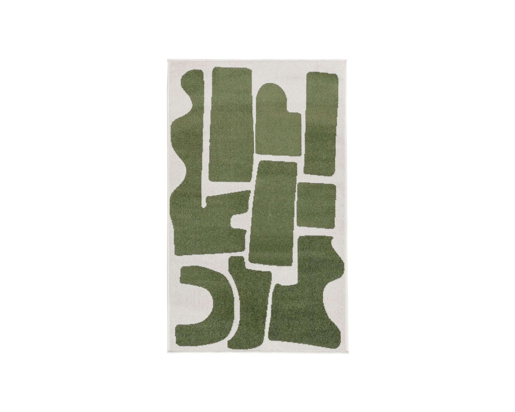 Rugvista Essential Contour matta 160 x 230 cm vit / grön