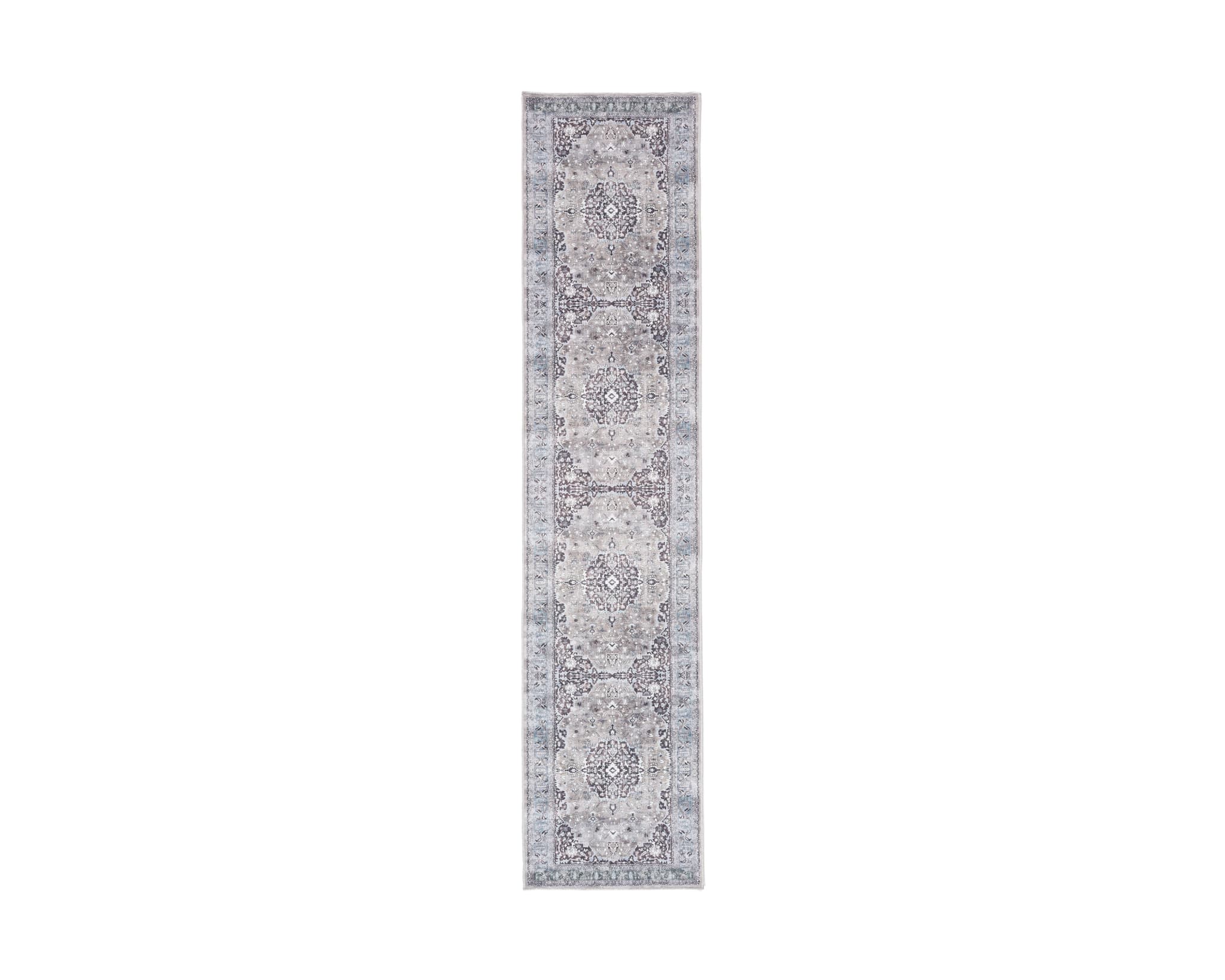 Rugvista Gina Oriental  matta 80 x 350 cm blågrå