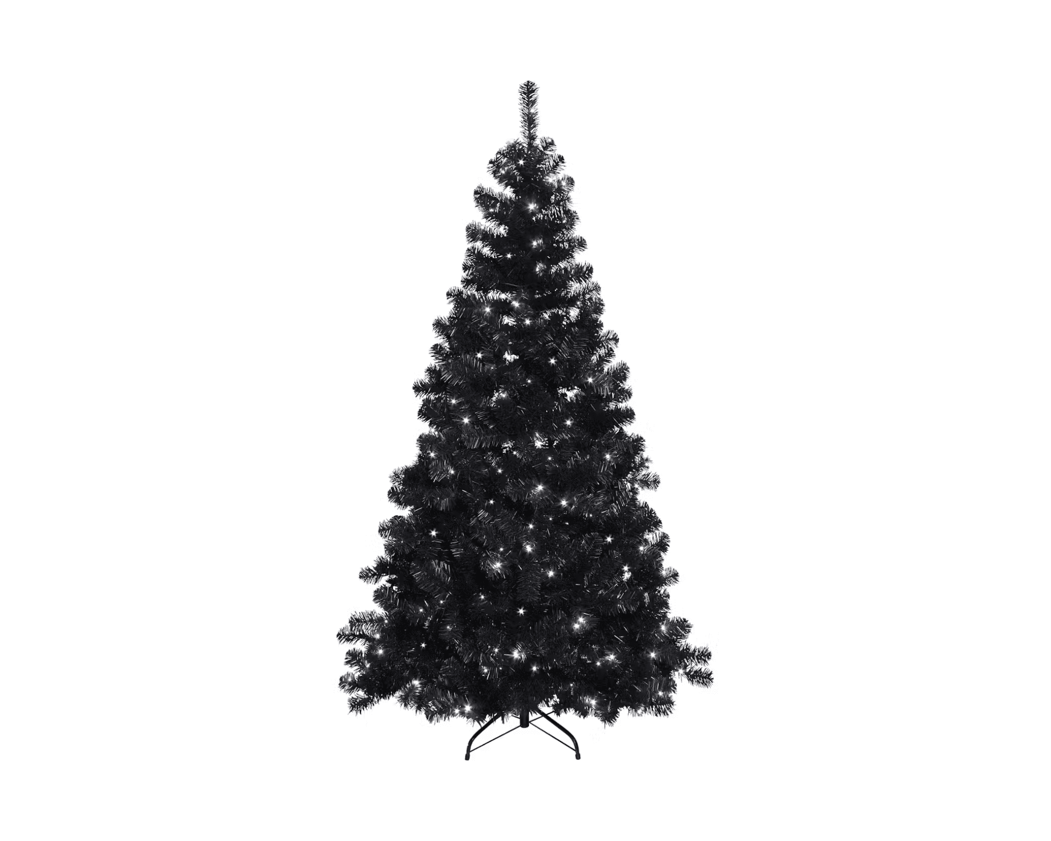 Star Trading Ottawa plastgran med LED 210 cm svart