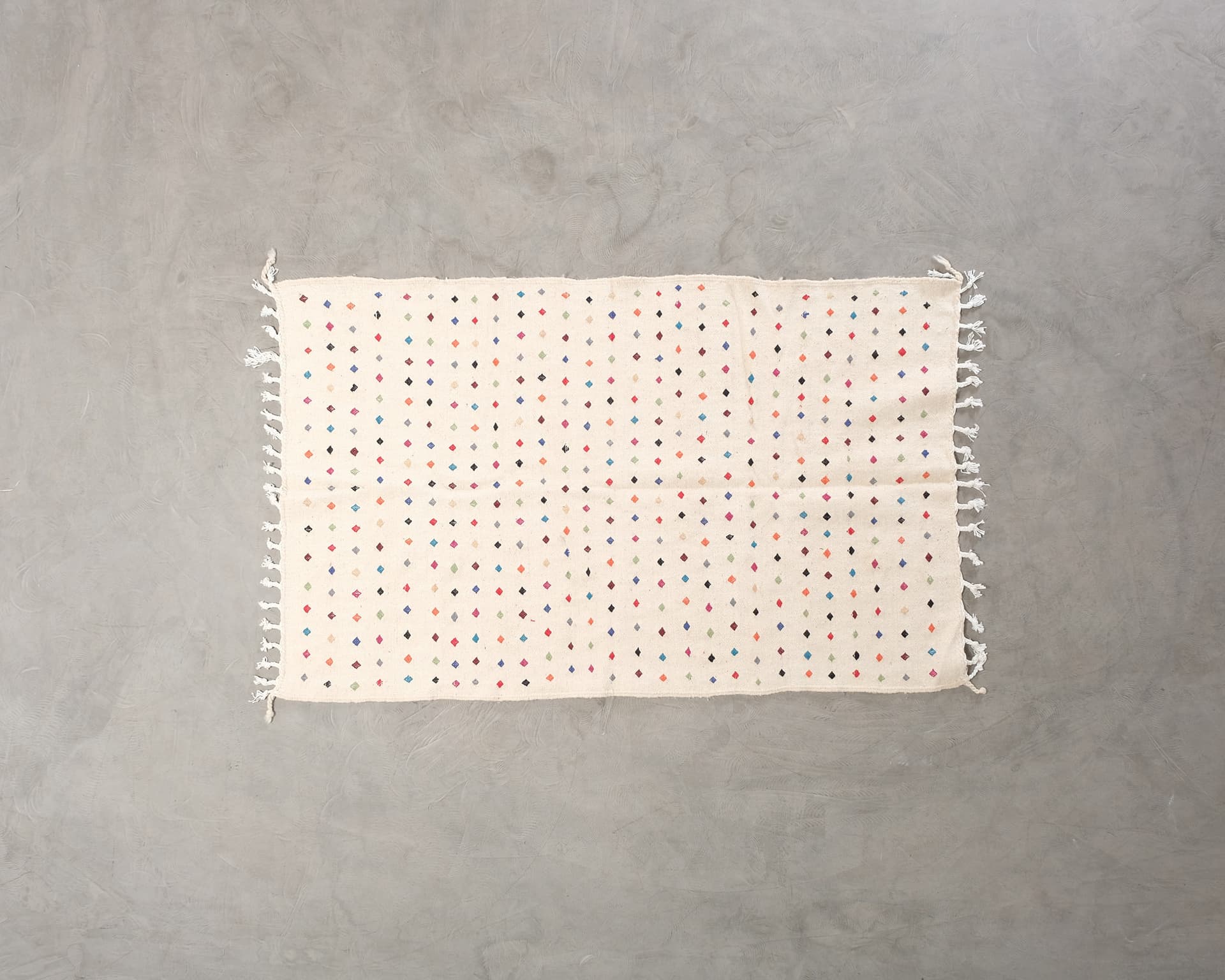 Berbermatta 200 x 125 cm vit