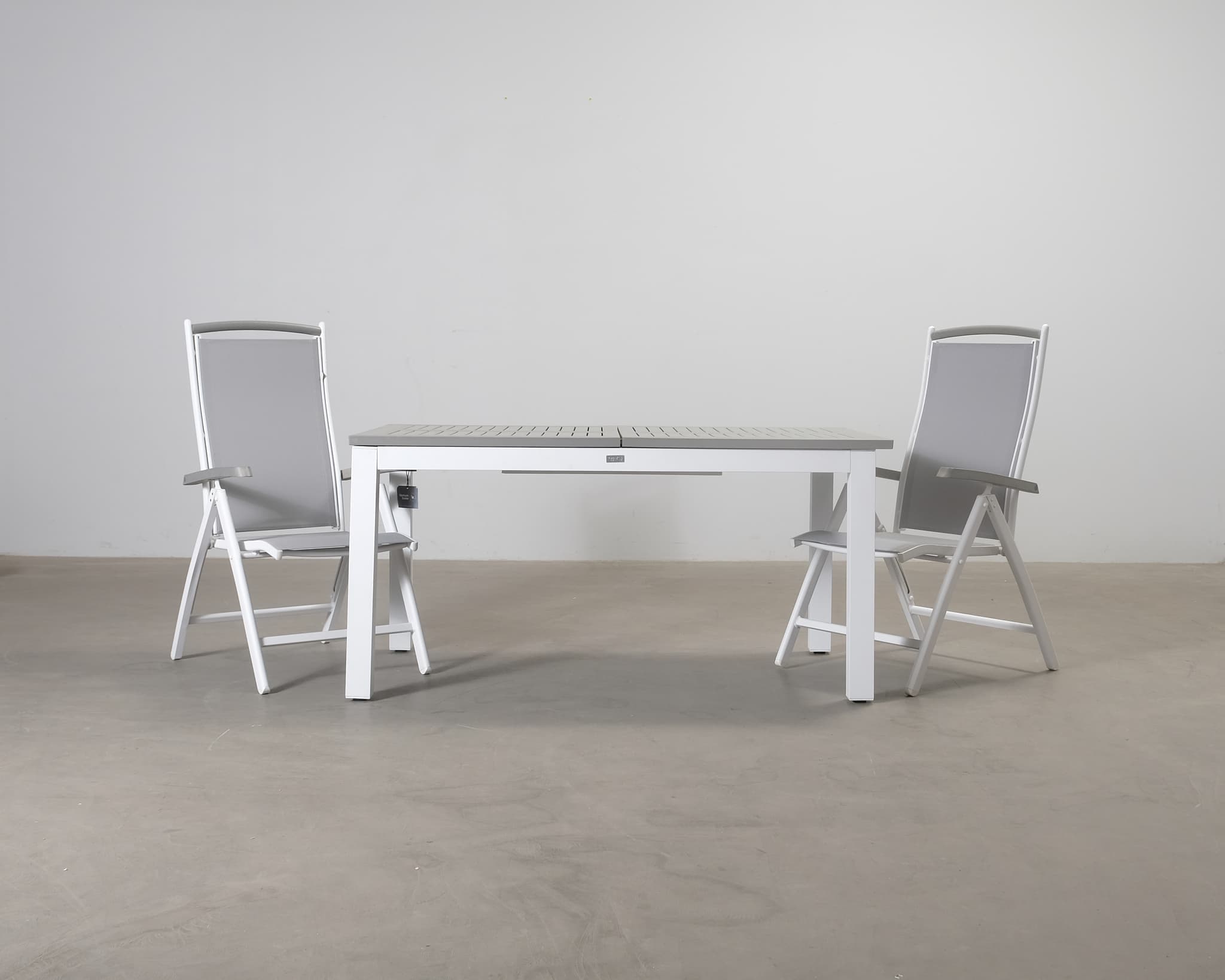 Matgrupp för utomhusbruk grå / vit