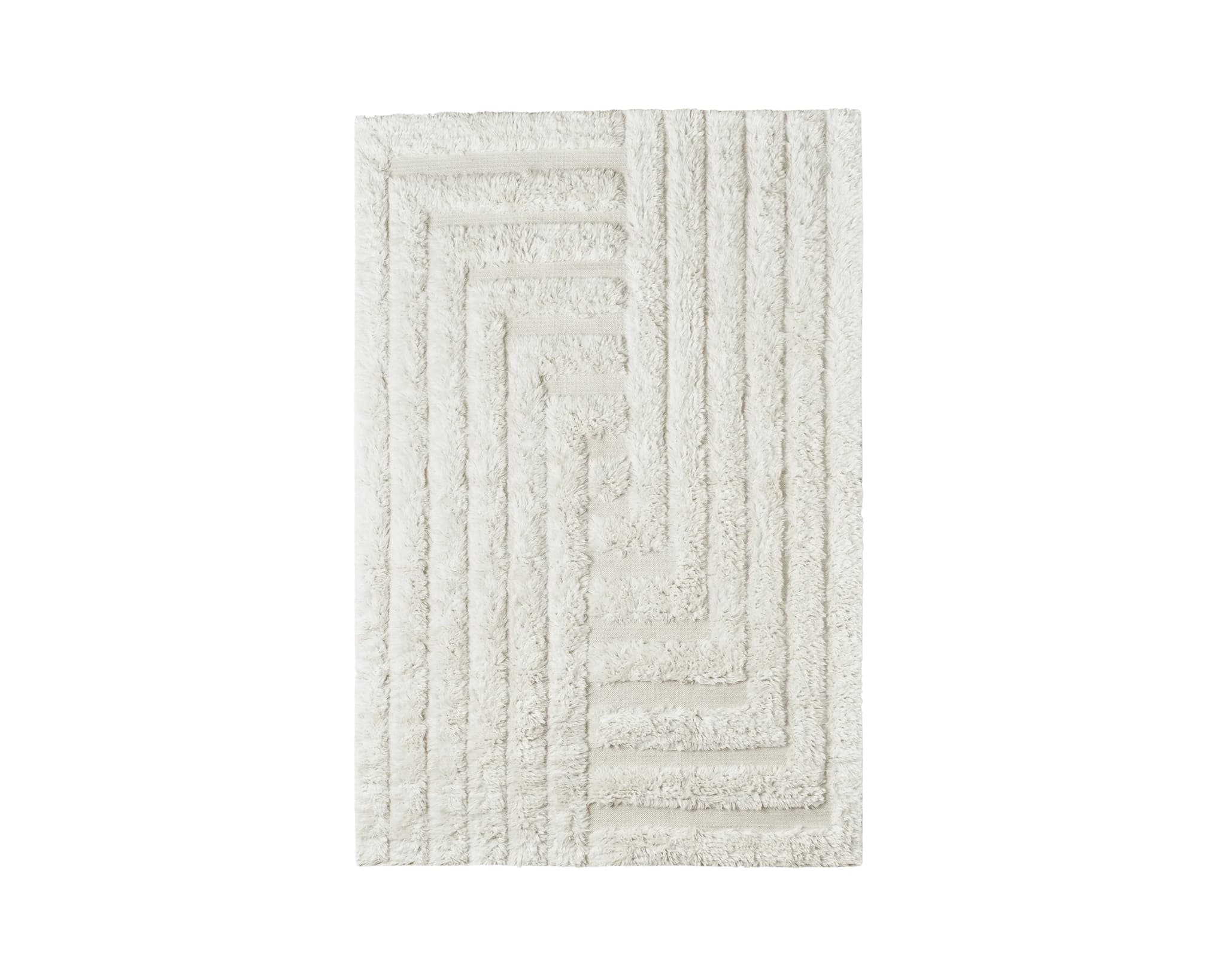 Dusty Deco Shaggy Labyrinth ullmatta 200 x 300 cm naturvit
