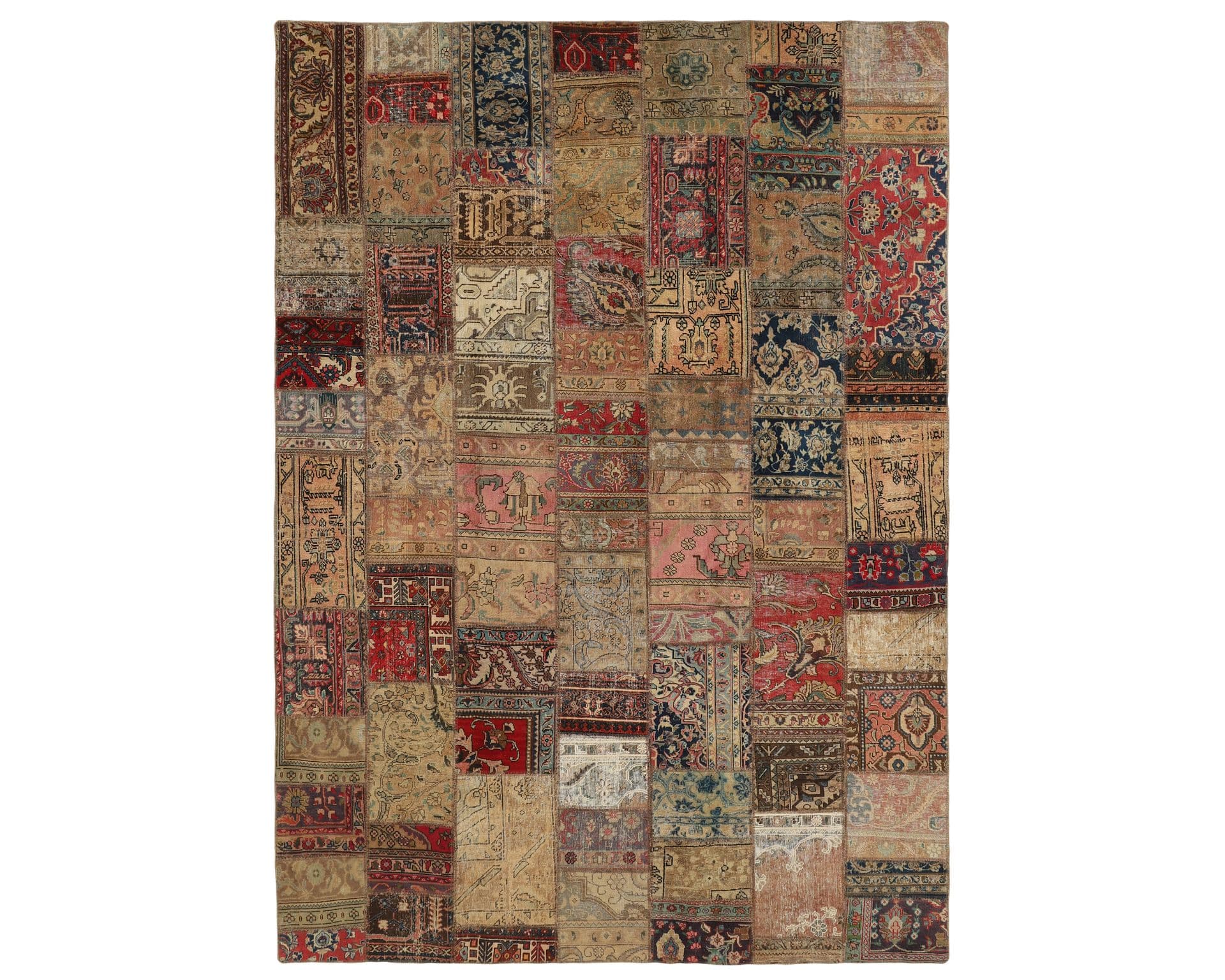 Vintage Patchwork orientalisk matta 255 x 361 cm
